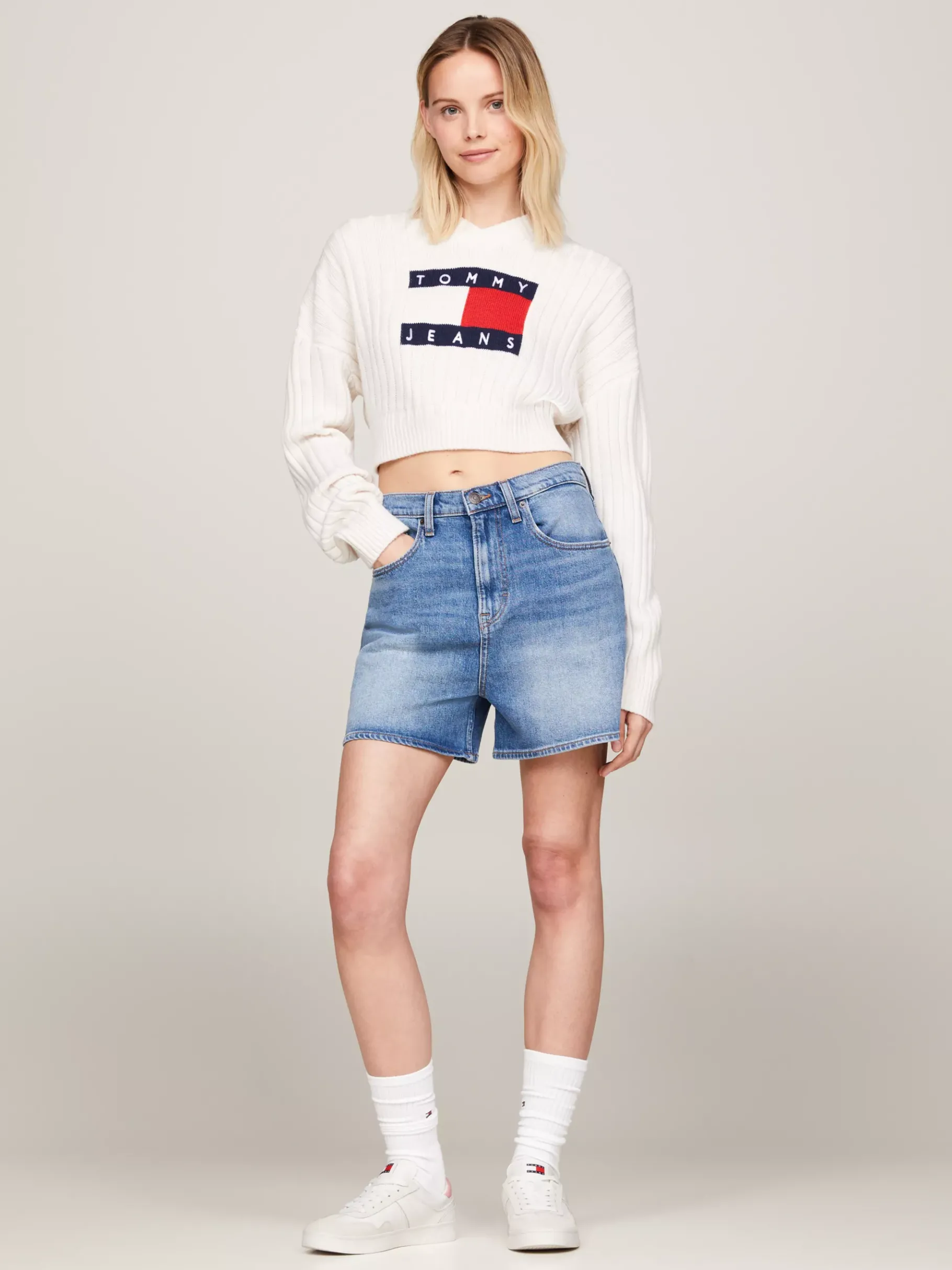 Tommy Hilfiger Court-Sneaker aus Wildleder mit Struktur-Mix ECRU Sale