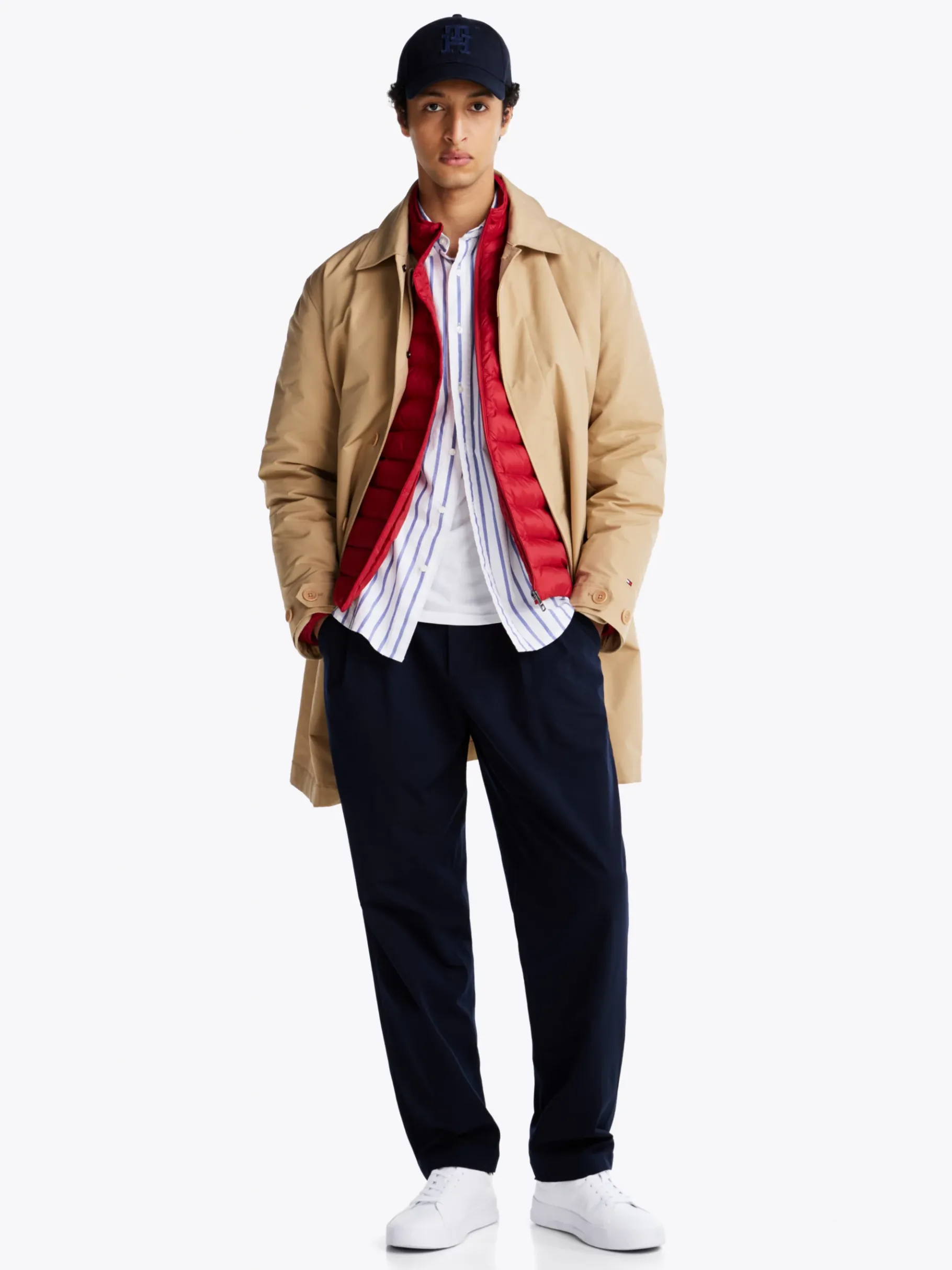 Tommy Hilfiger Court-Sneaker mit Logo WHITE/DESERT SKY Hot