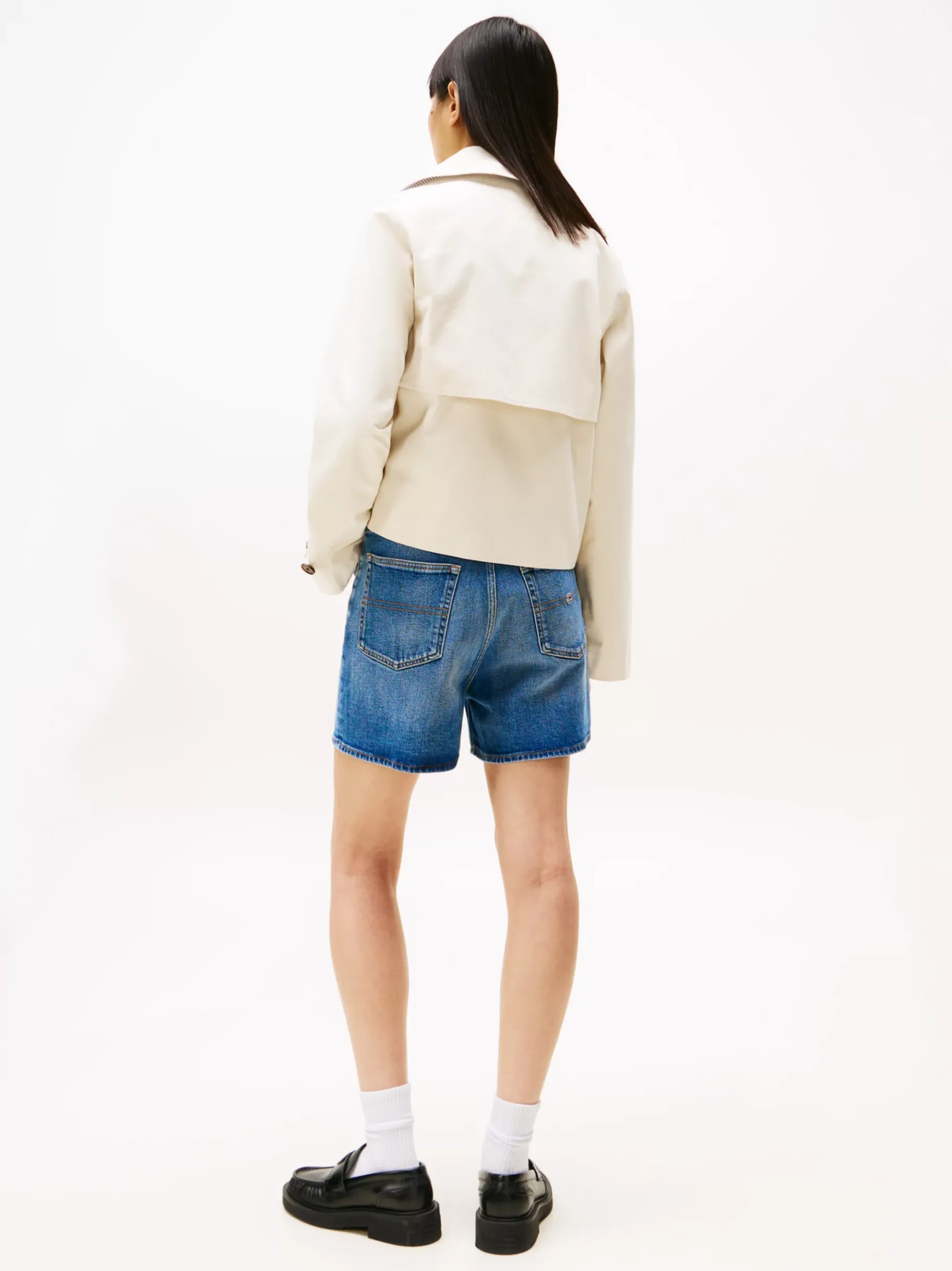 Tommy Hilfiger Cropped Fit Trenchcoat NEWSPRINT Best