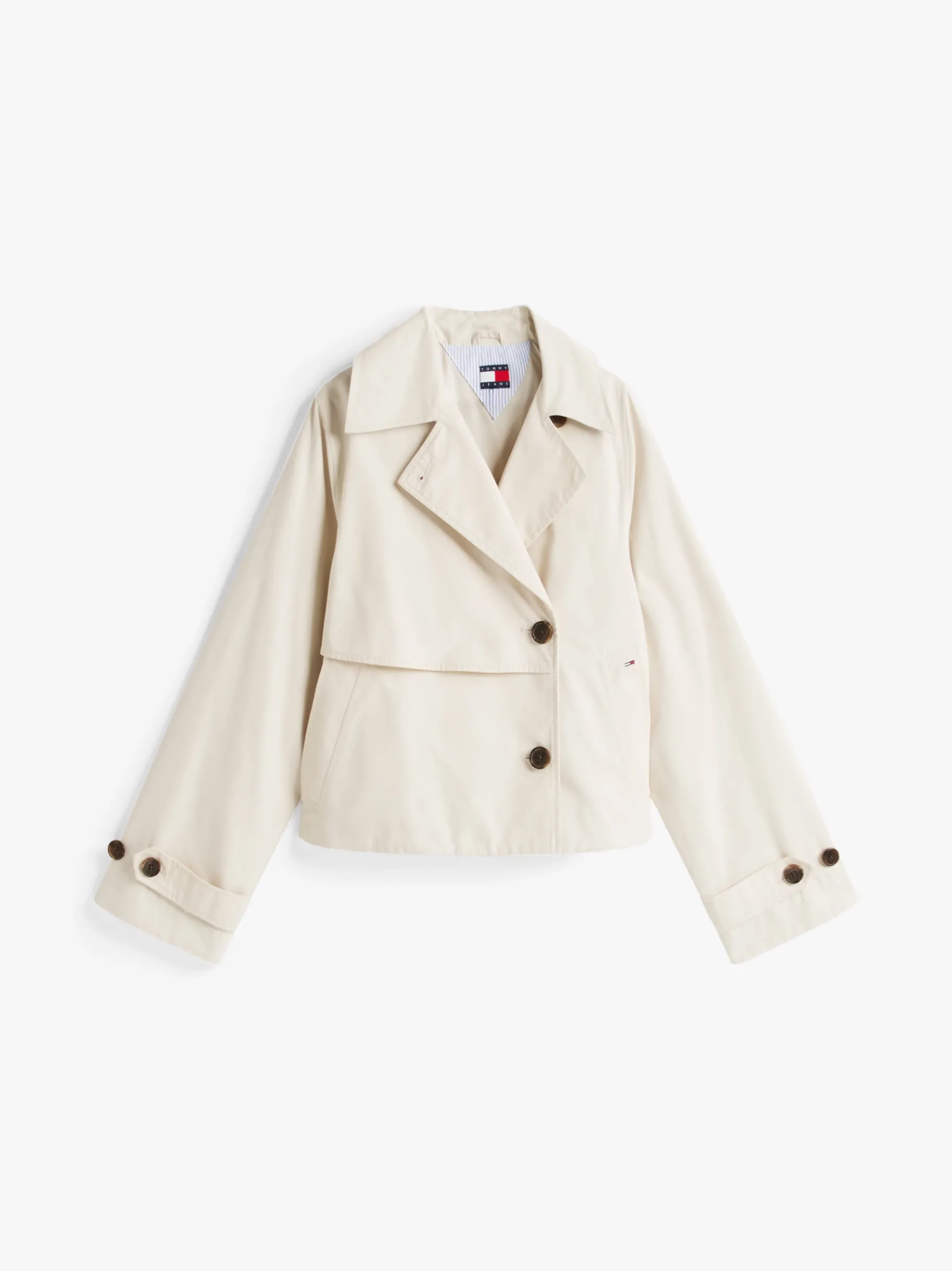 Tommy Hilfiger Cropped Fit Trenchcoat NEWSPRINT Best