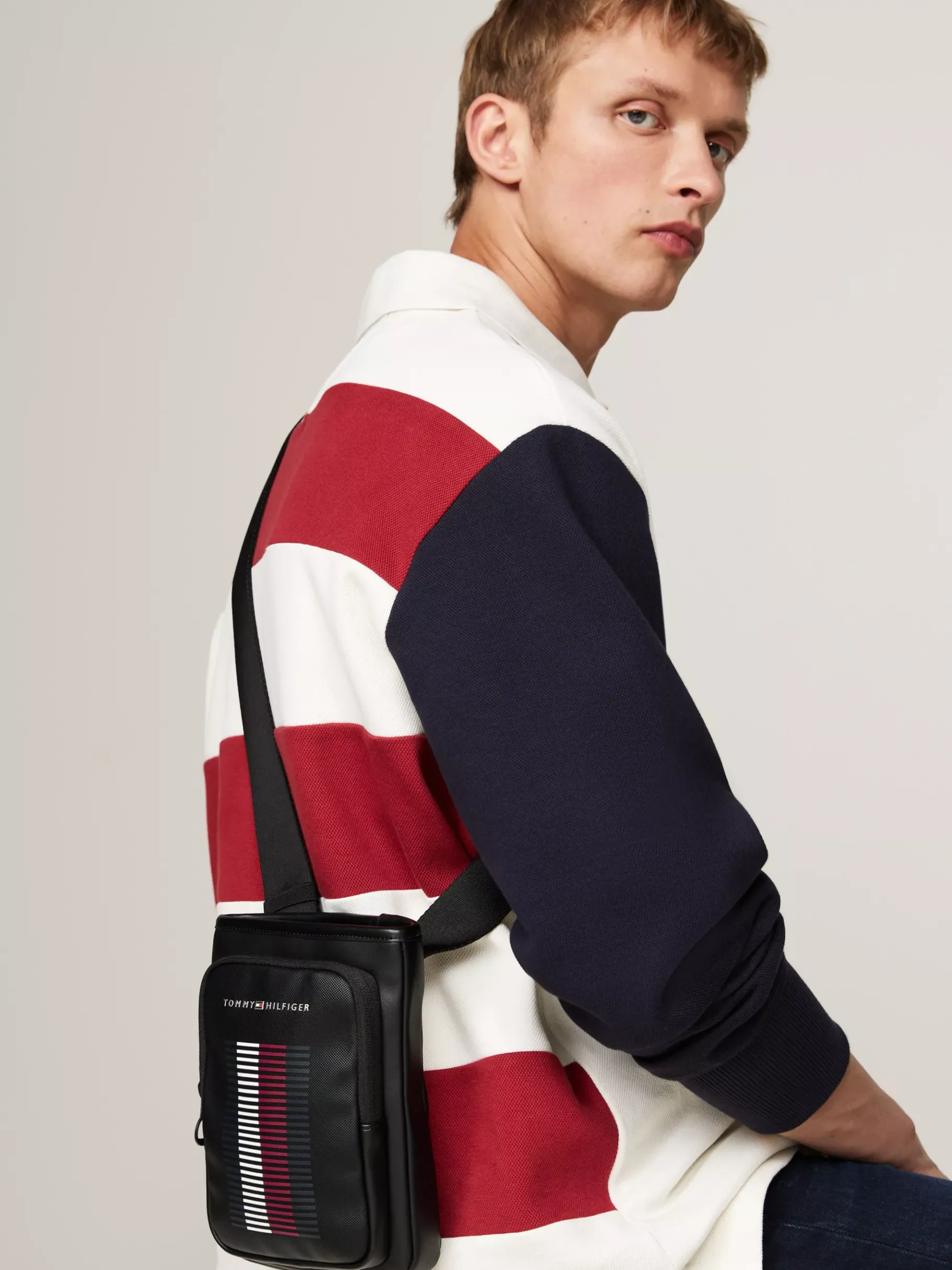 Tommy Hilfiger Crossbody-Tasche mit Piqué-Struktur BLACK Discount