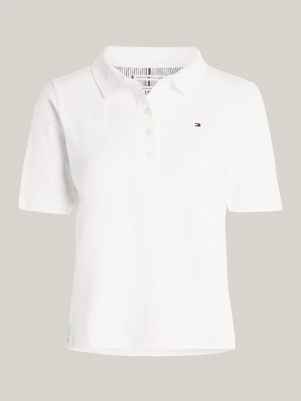 Tommy Hilfiger Curve 1985 Collection Regular Fit Poloshirt ECRU Cheap
