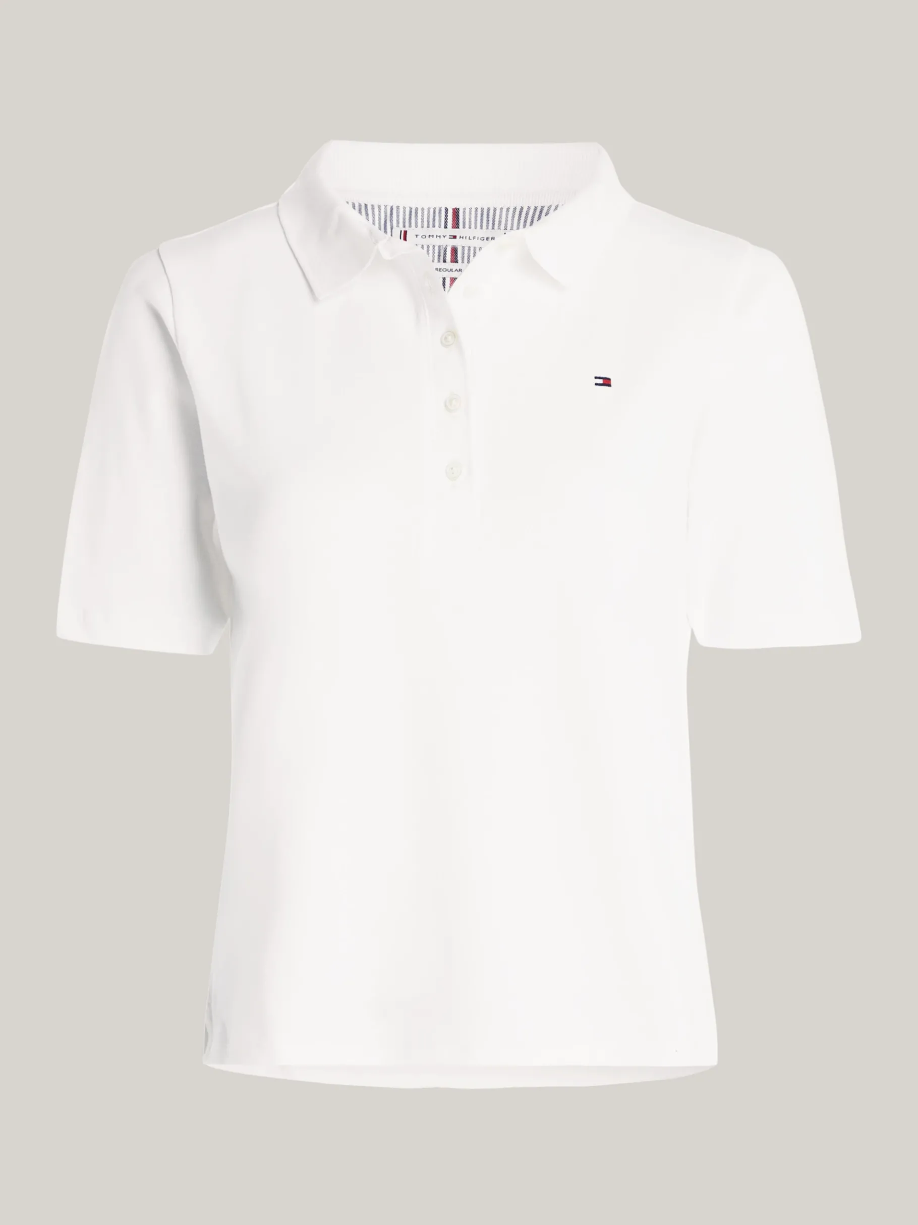 Tommy Hilfiger Curve 1985 Collection Regular Fit Poloshirt ECRU Cheap