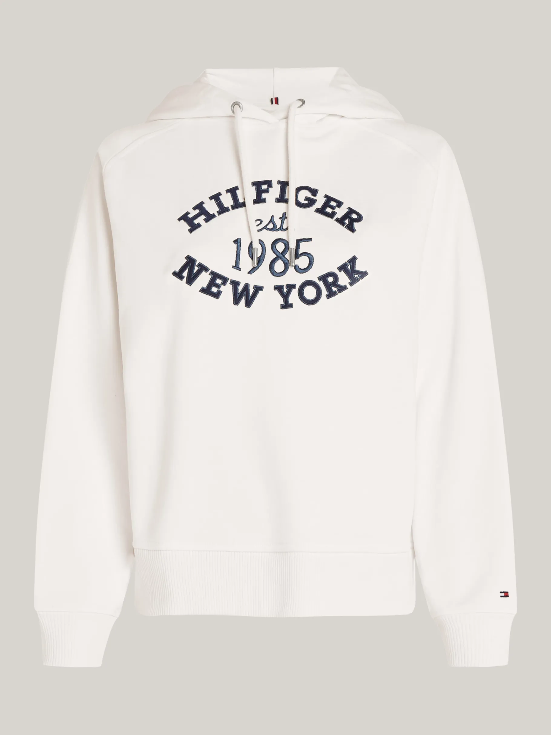 Tommy Hilfiger Curve College-Hoodie mit Logo-Stickerei ANCIENT WHITE New