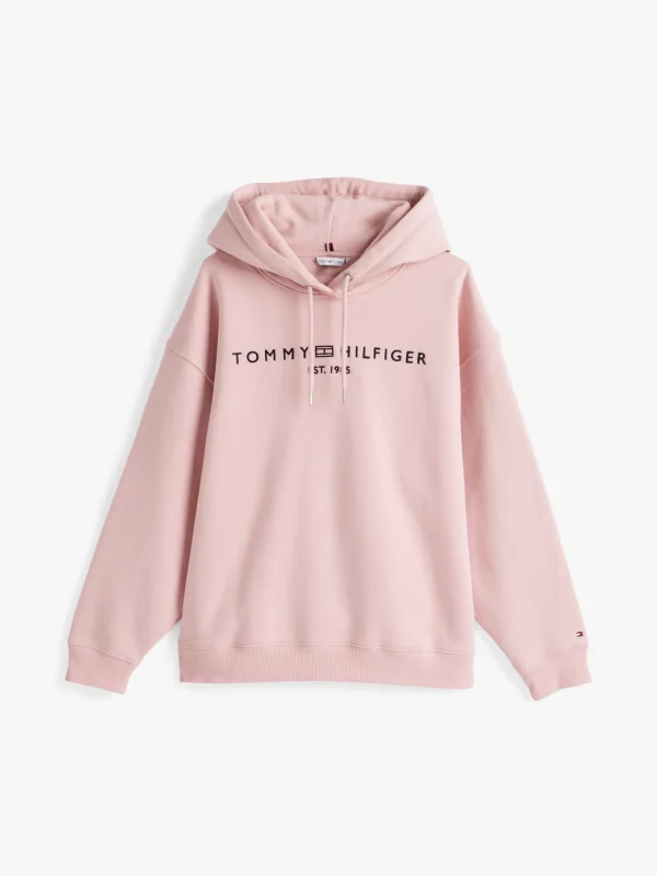 Tommy Hilfiger Curve Hoodie mit aufgesticktem Logo FOGGY PINK Clearance