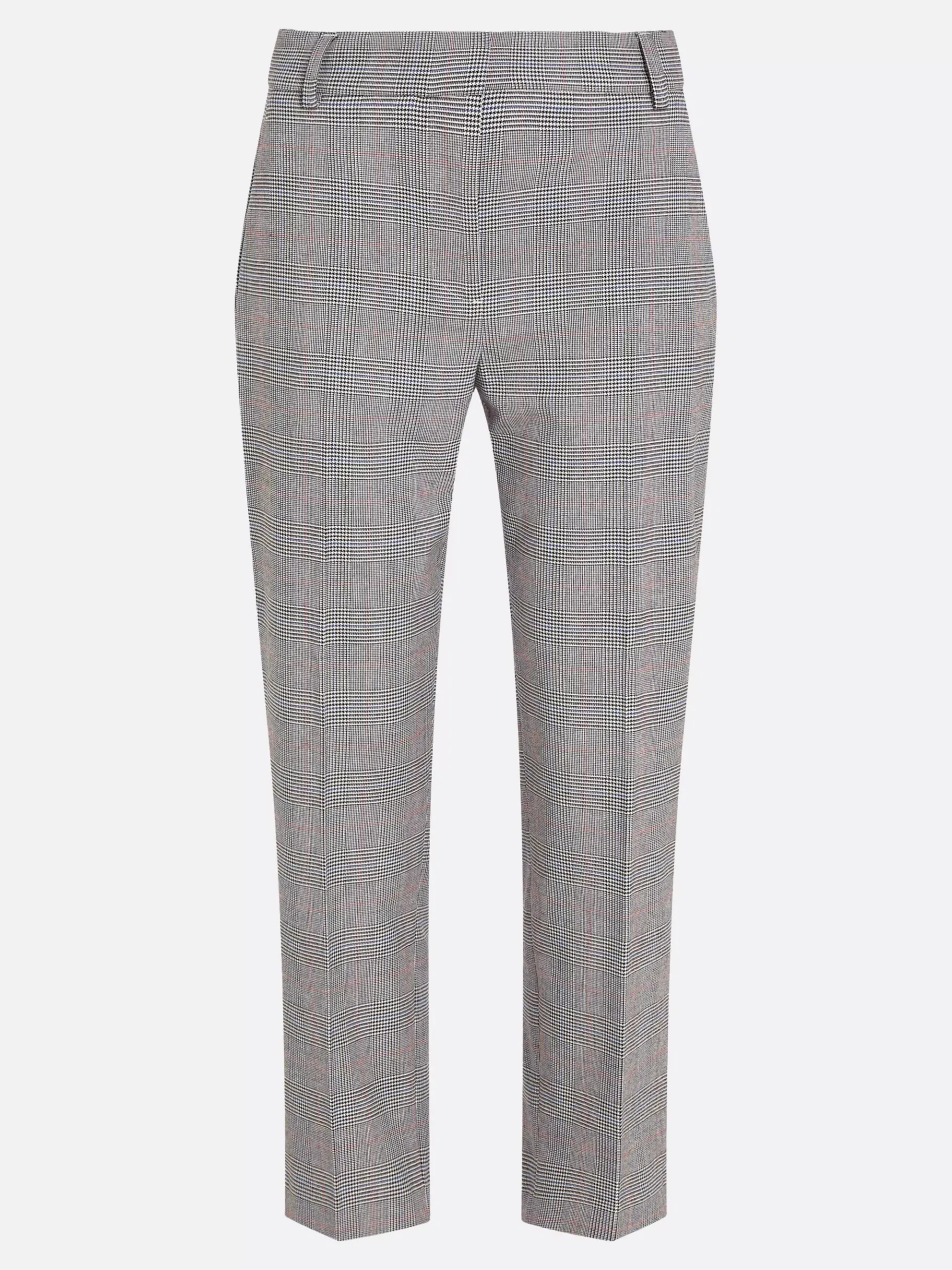 Tommy Hilfiger Curve karierte Slim Straight Fit Hose GLOBAL STP CHECK/ S/ TEXTURE H GREY New