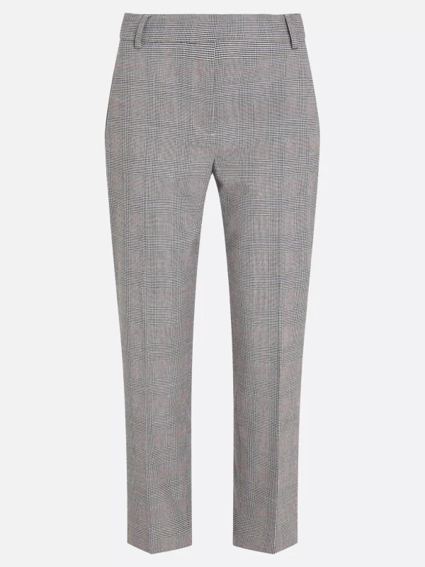 Tommy Hilfiger Curve karierte Slim Straight Fit Hose GLOBAL STP CHECK/ S/ TEXTURE H GREY New