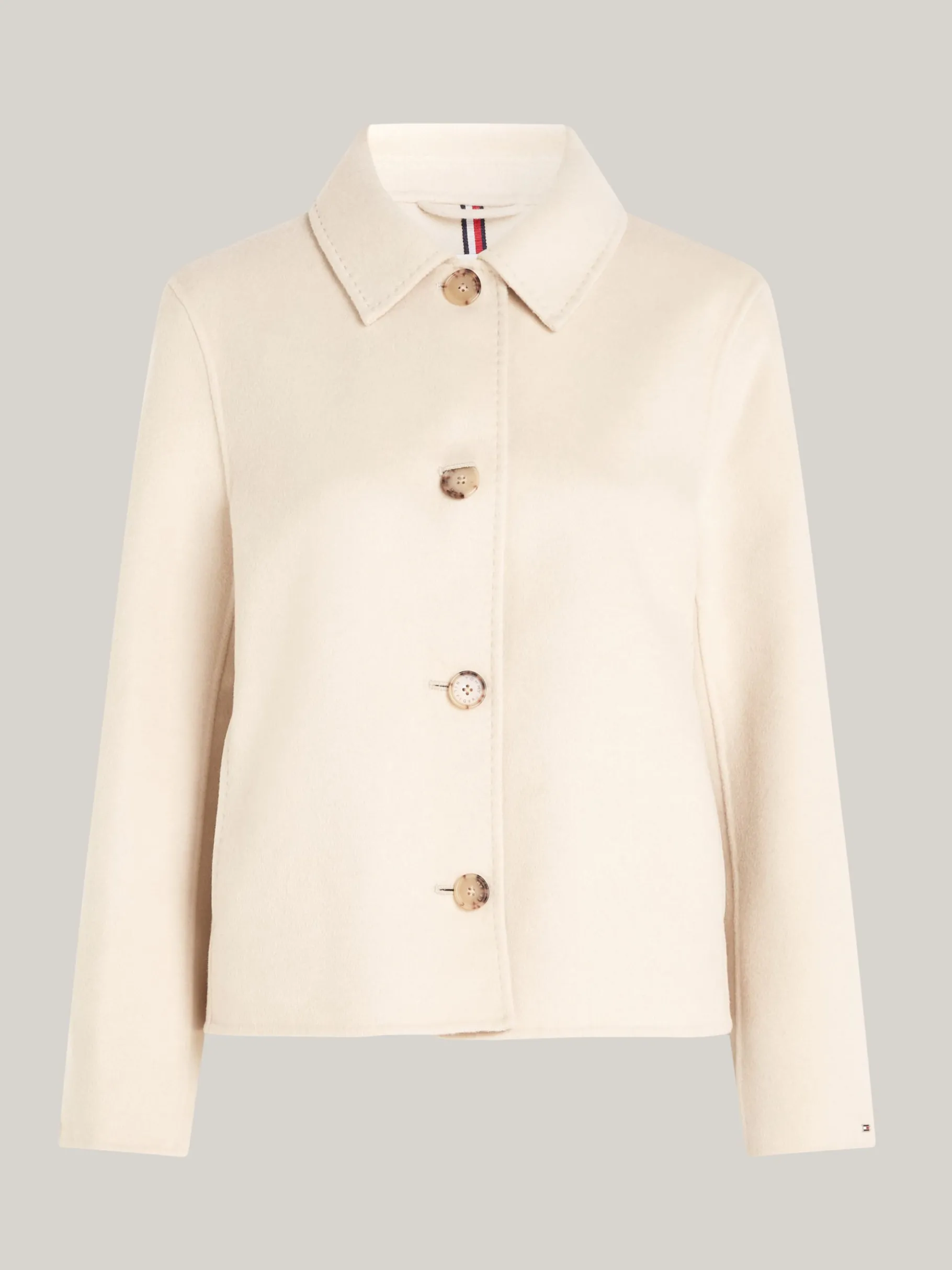 Tommy Hilfiger Curve kurzer Trenchcoat mit hohem Wollanteil CLASSIC BEIGE New