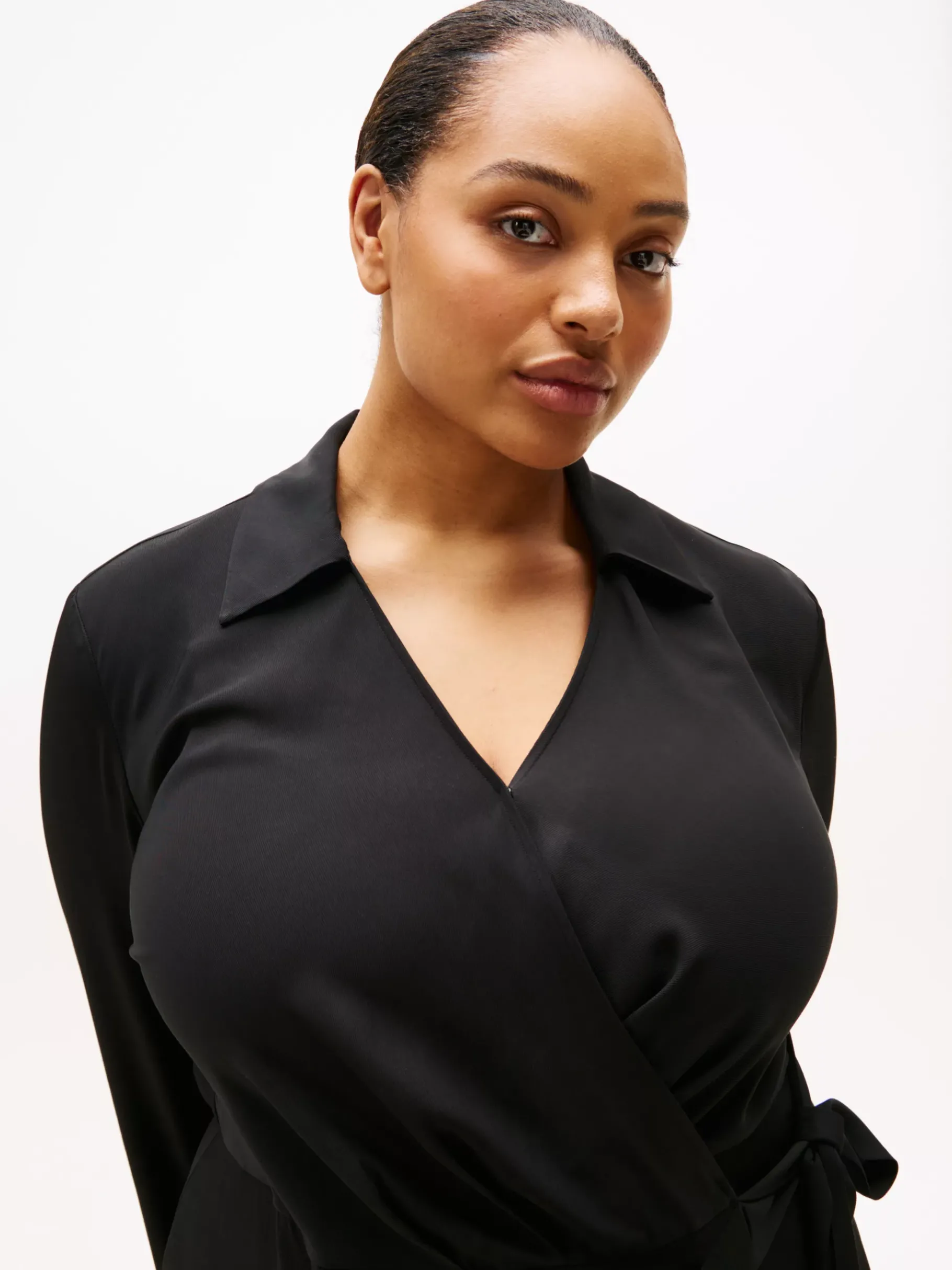 Tommy Hilfiger Curve Mini-Wickelkleid BLACK Fashion