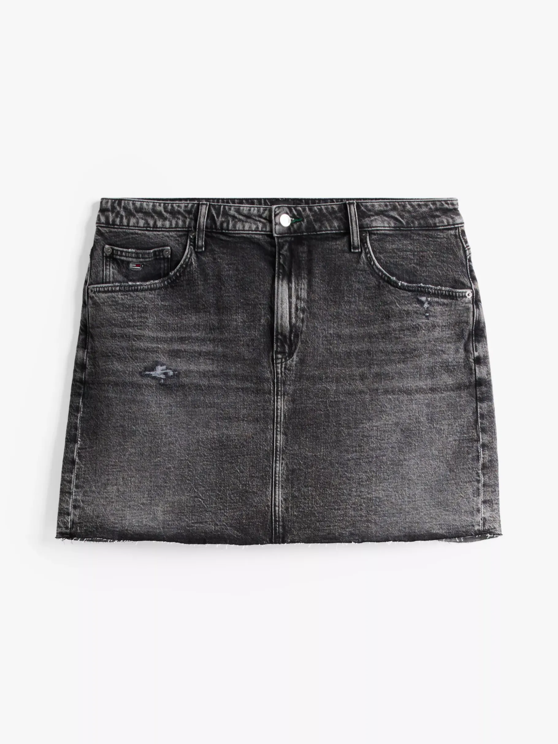 Tommy Hilfiger Curve Mom Fit Minirock mit ultrahohem Bund DENIM BLACK Discount