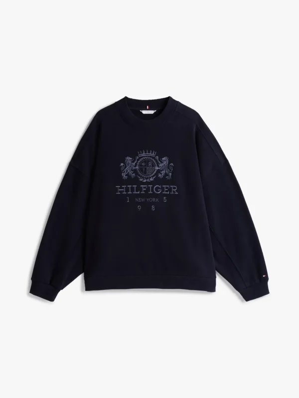 Tommy Hilfiger Curve Relaxed Fit Sweatshirt mit Logo DESERT SKY Clearance