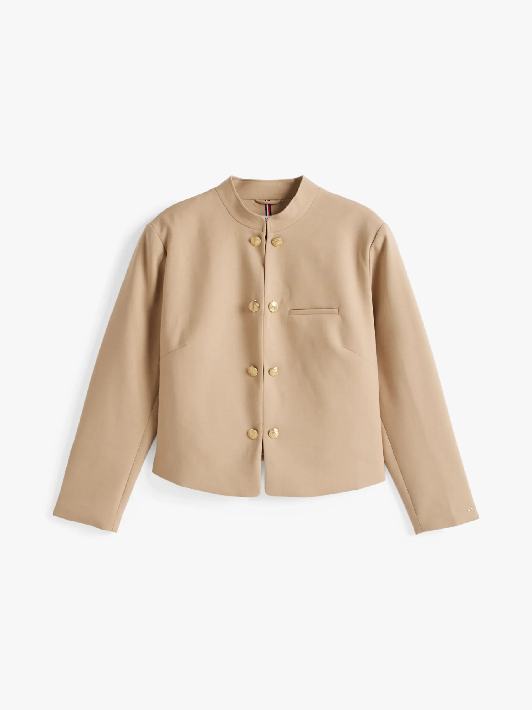 Tommy Hilfiger Curve Slim Fit Blazer mit Mandarinkragen CLASSIC BEIGE HTR Shop