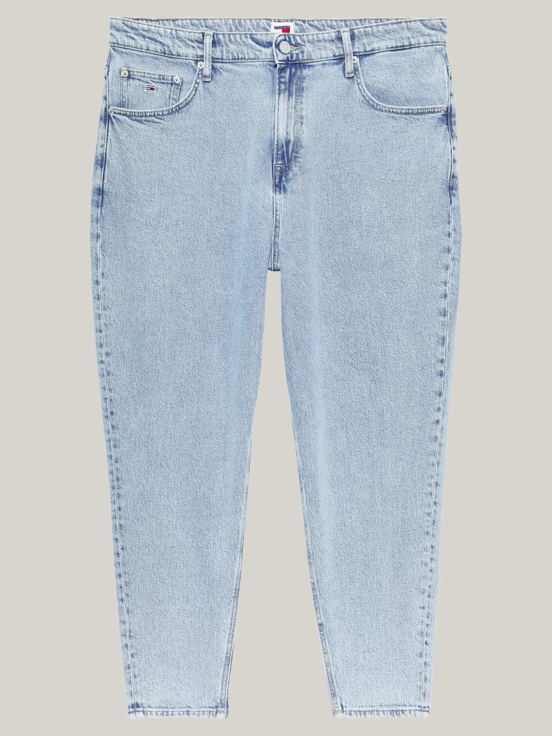 Tommy Hilfiger Curve Tapered Mom Jeans mit hohem Bund DENIM LIGHT Best Sale