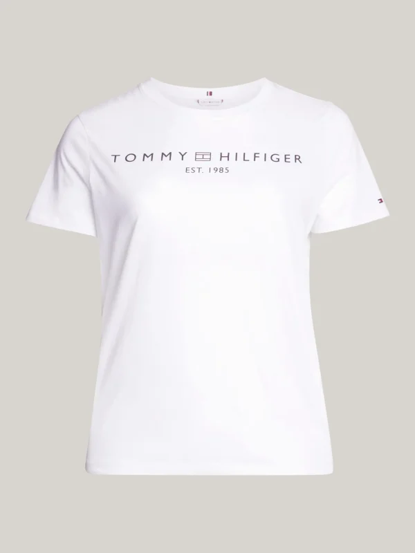 Tommy Hilfiger Curve T-Shirt mit Rundhalsausschnitt TH OPTIC WHITE Fashion