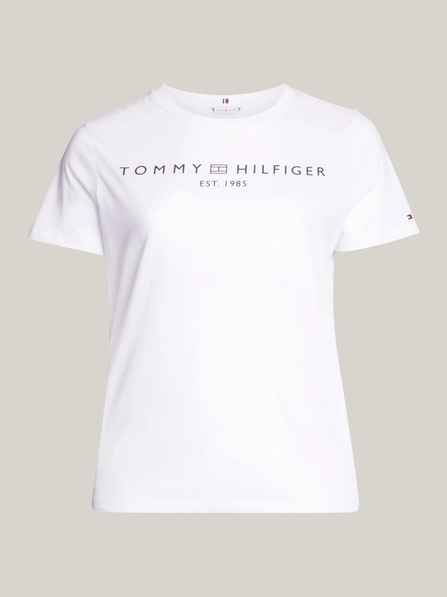 Tommy Hilfiger Curve T-Shirt mit Rundhalsausschnitt TH OPTIC WHITE Fashion