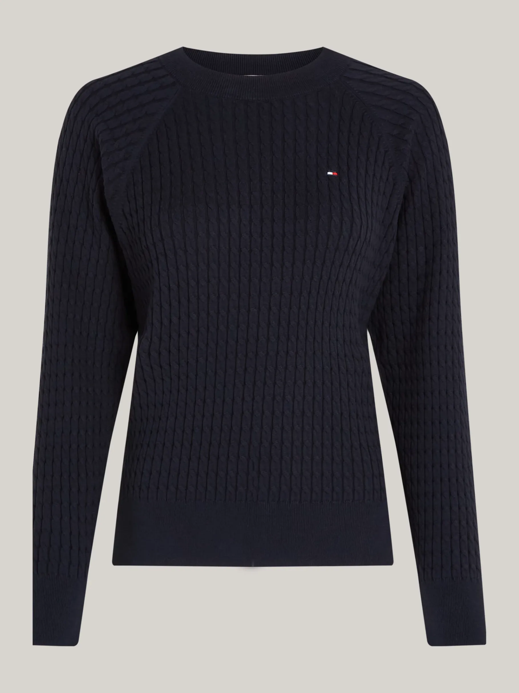 Tommy Hilfiger Curve Zopfmuster-Pullover mit Raglanärmeln DESERT SKY Cheap