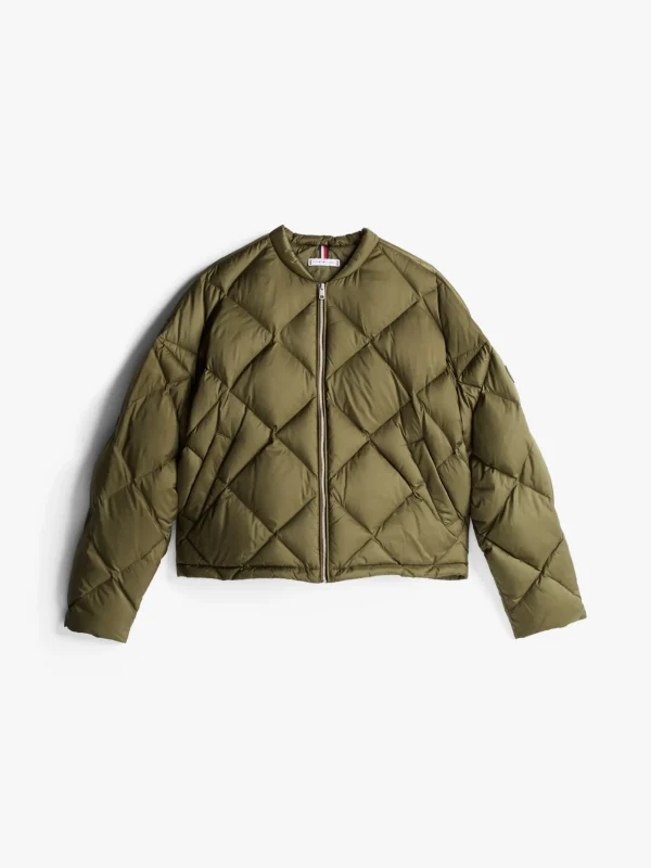 Tommy Hilfiger Daunengefüllte Relaxed Fit Bomberjacke UTILITY OLIVE Store