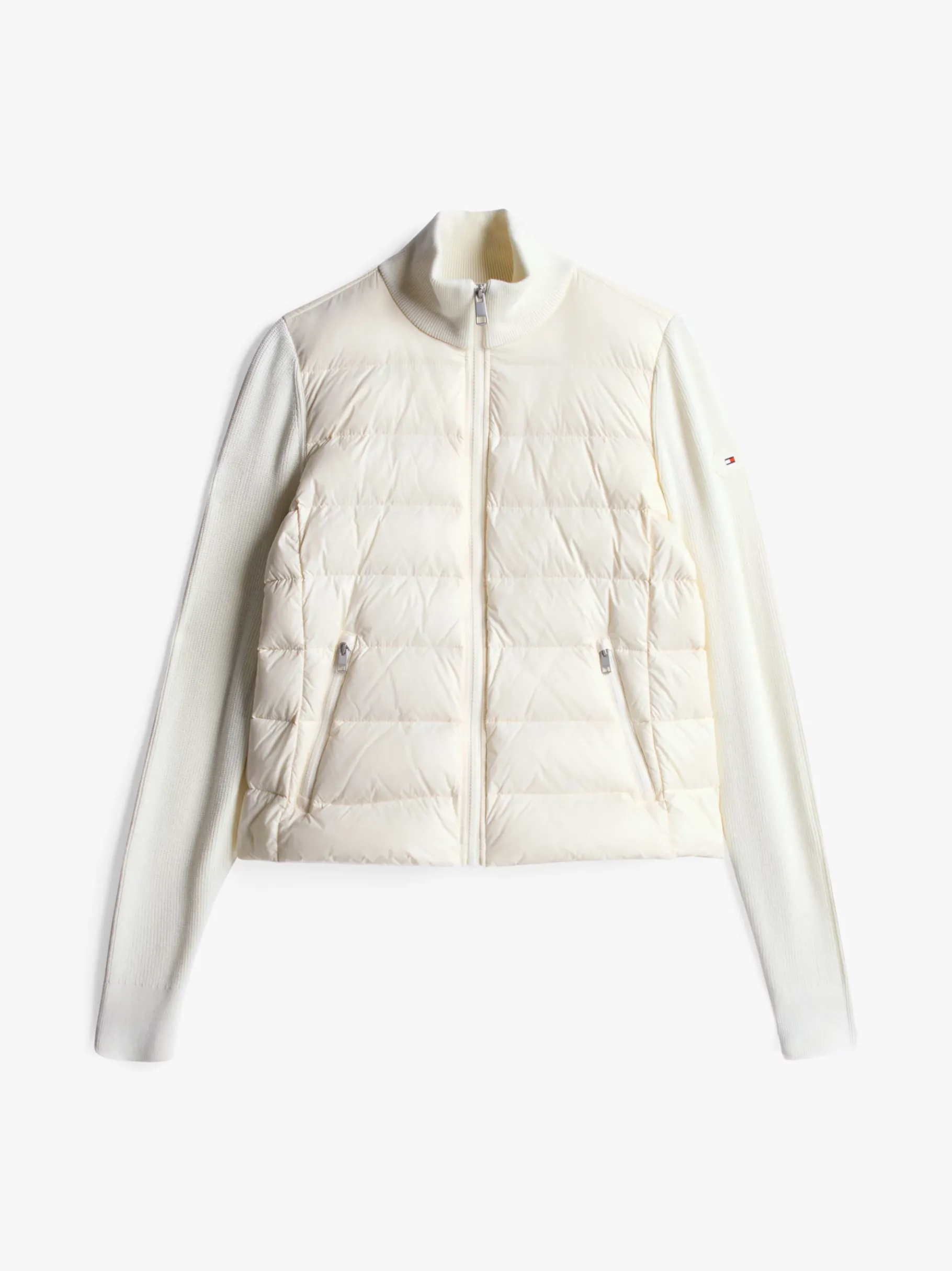 Tommy Hilfiger Daunenjacke mit Kontrast-Ärmeln IVORY PETAL Fashion