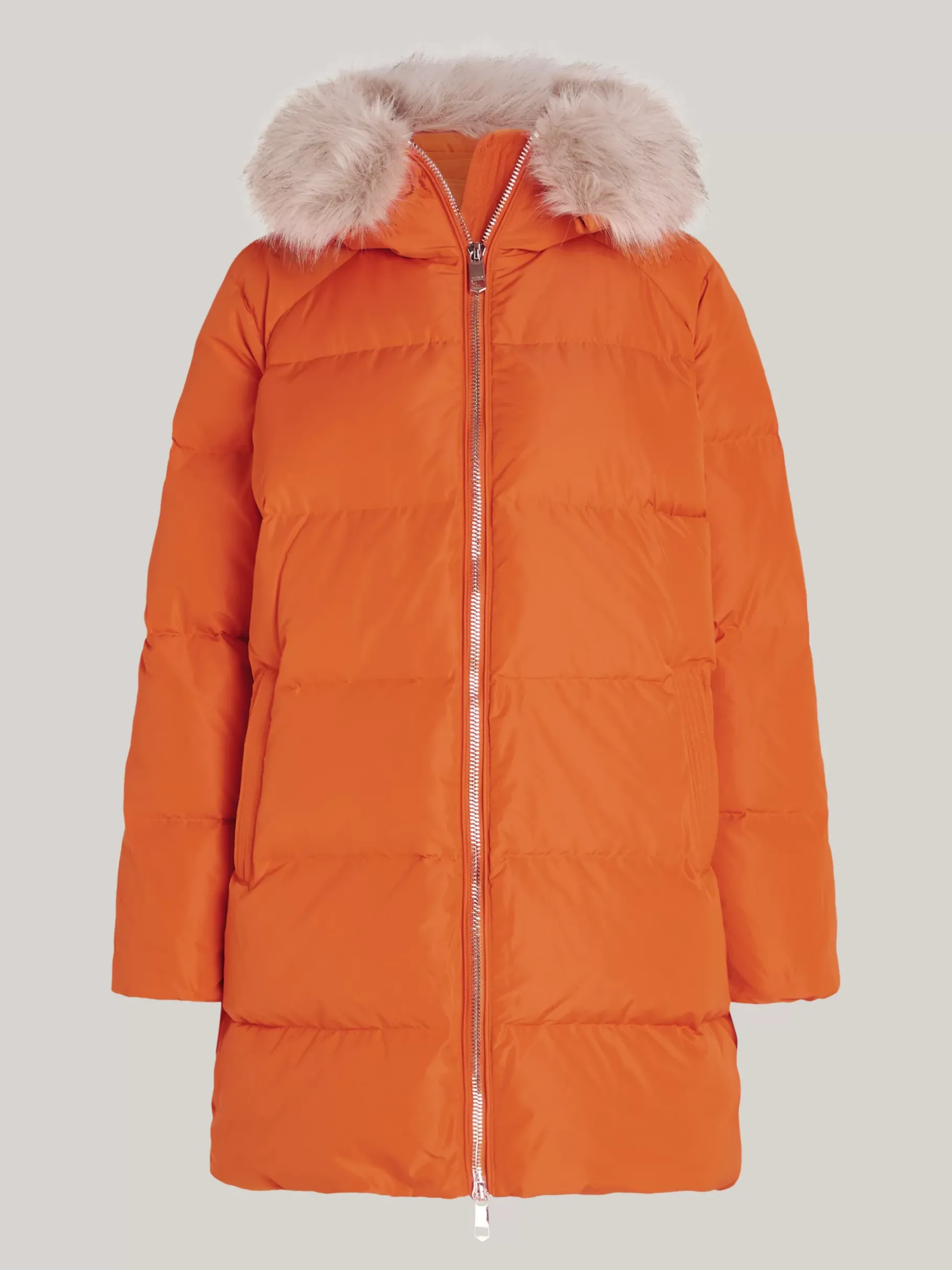 Tommy Hilfiger Daunenmantel mit Kunstpelz-Besatz an Kapuze AUTUMN ORANGE Best