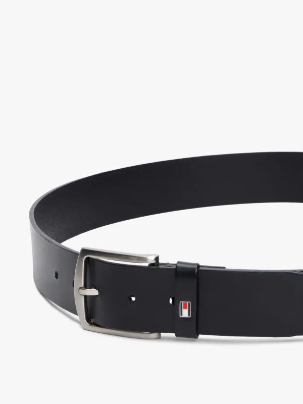 Tommy Hilfiger Denton Ledergürtel mit Flag-Logo BLACK Outlet