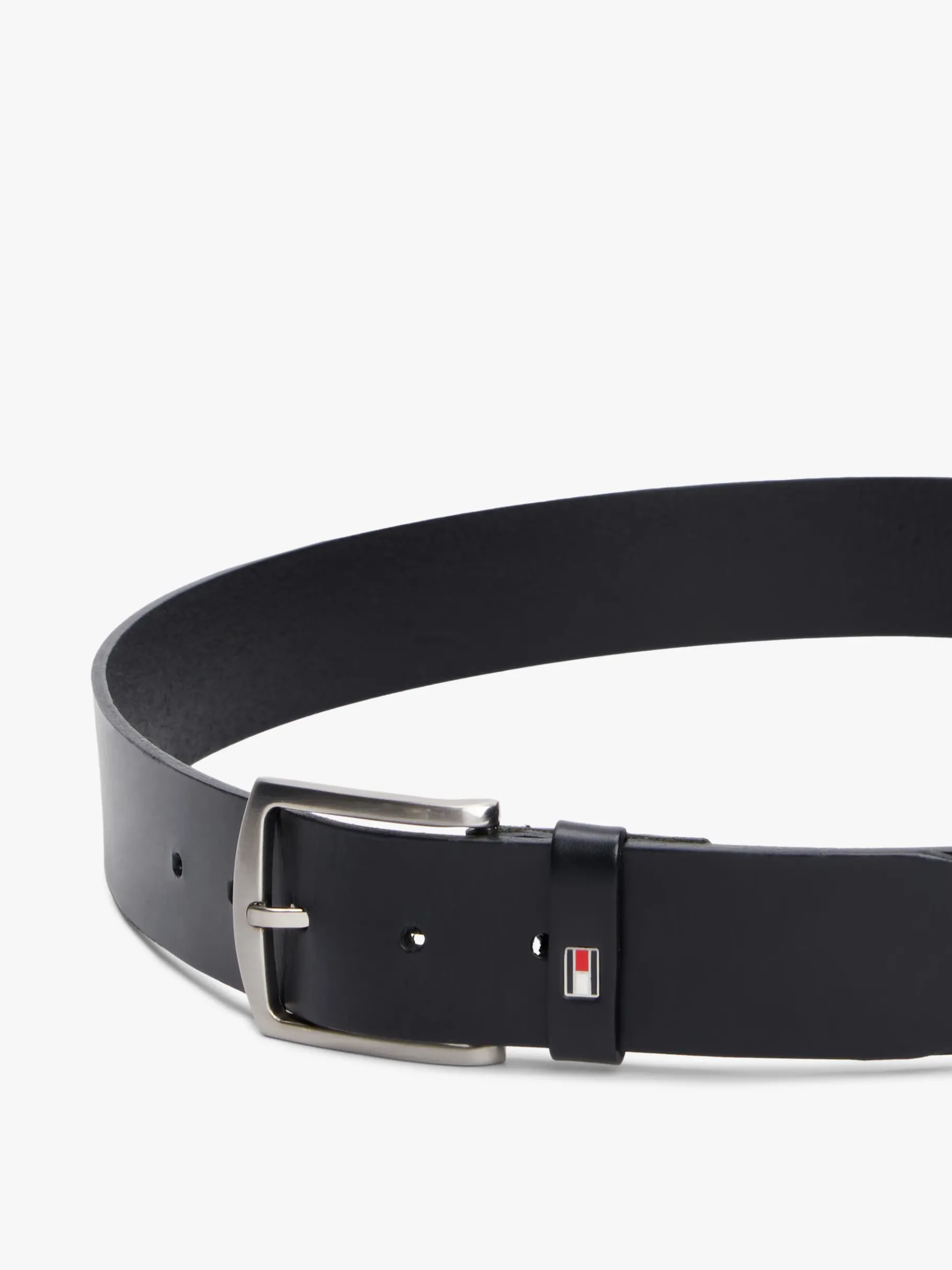 Tommy Hilfiger Denton Ledergürtel mit Flag-Logo BLACK Outlet