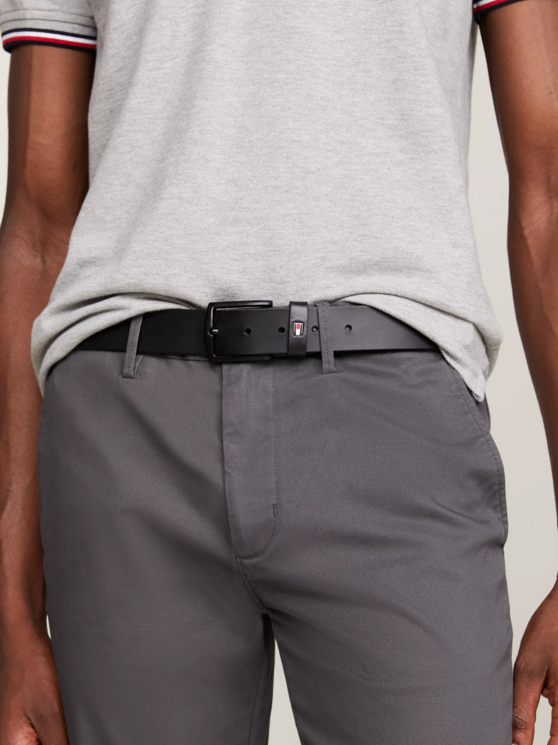 Tommy Hilfiger Denton matter Ledergürtel BLACK Cheap