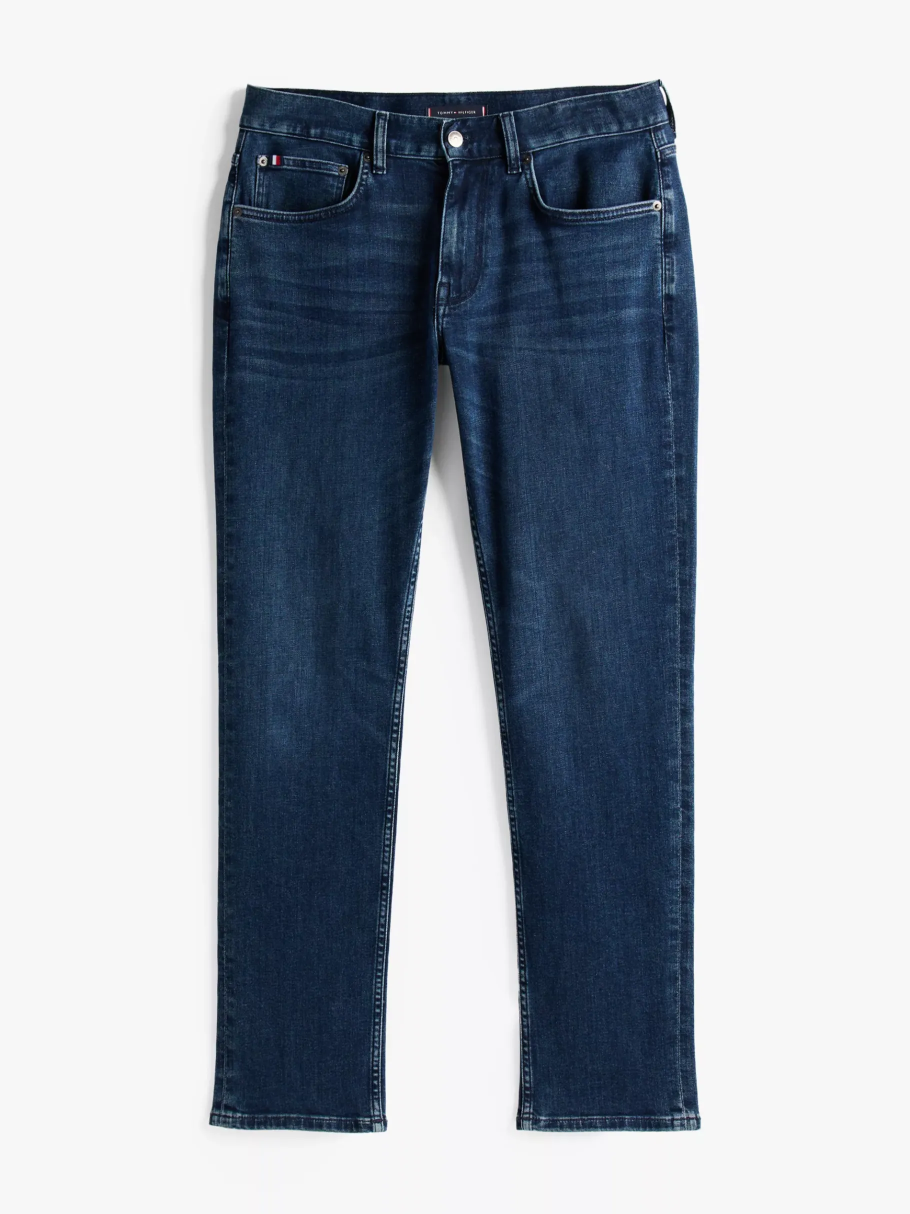 Tommy Hilfiger Denton Straight Leg Jeans mit Fade-Effekten TINTED BLUE Hot