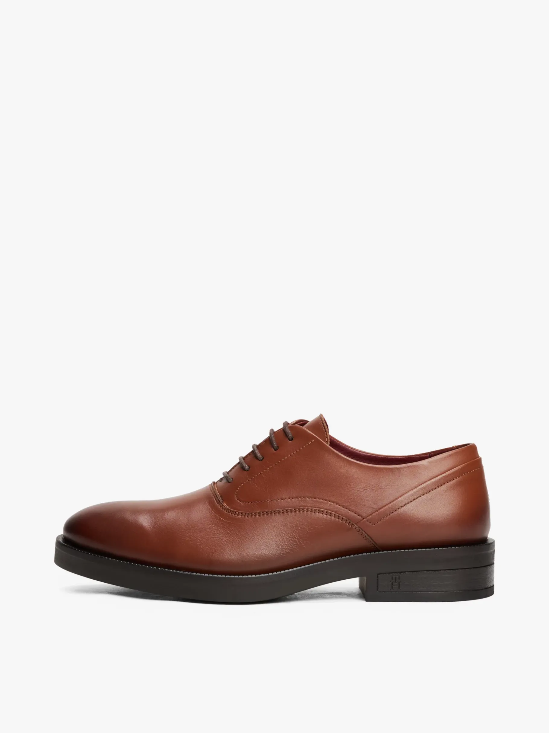 Tommy Hilfiger Derby-Lederschuh mit TH-Monogramm WINTER COGNAC Best Sale