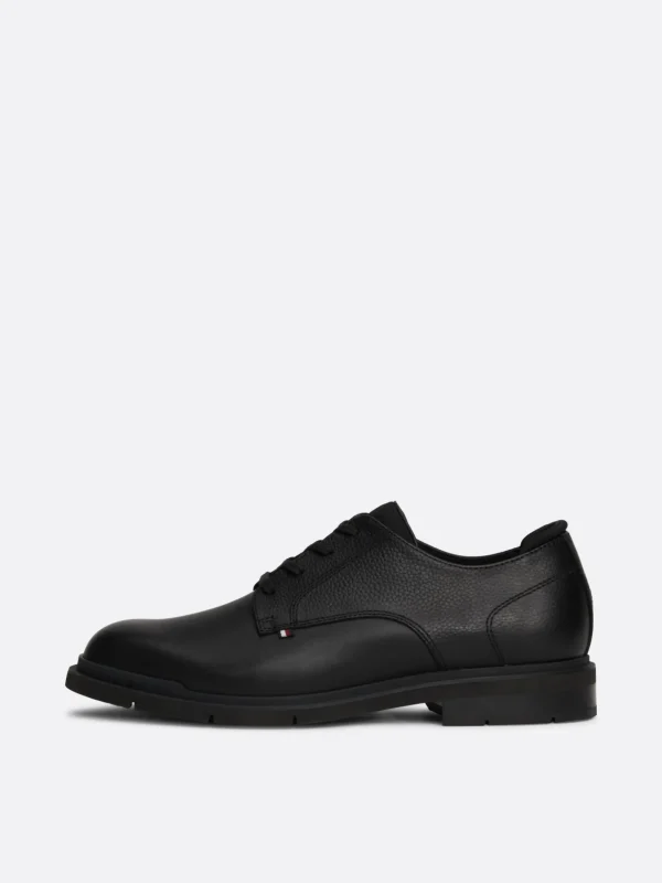 Tommy Hilfiger Derby-Schuh aus Narbenleder BLACK Sale