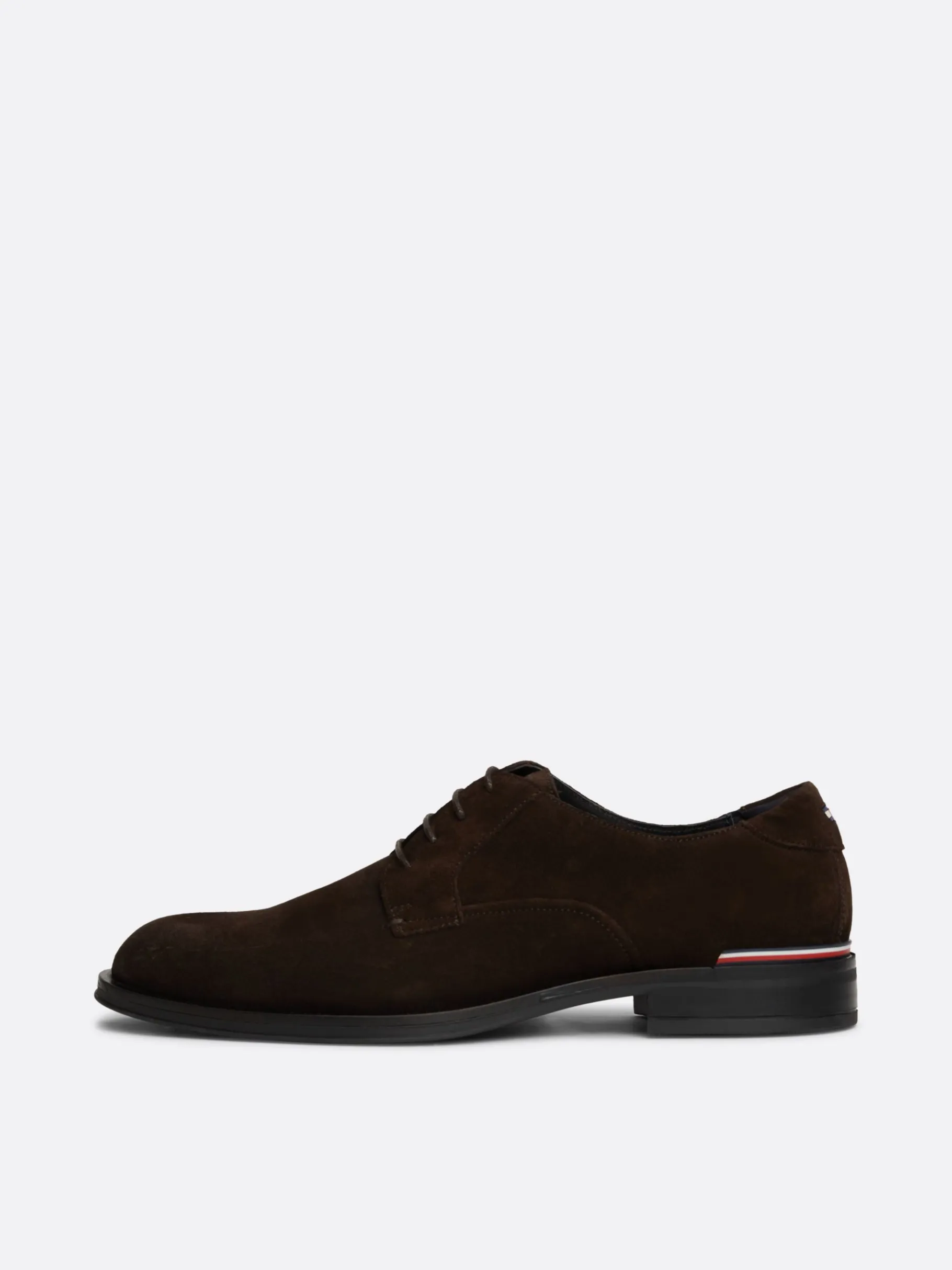 Tommy Hilfiger Derby-Schuh aus Wildleder DARK COFFEE Cheap