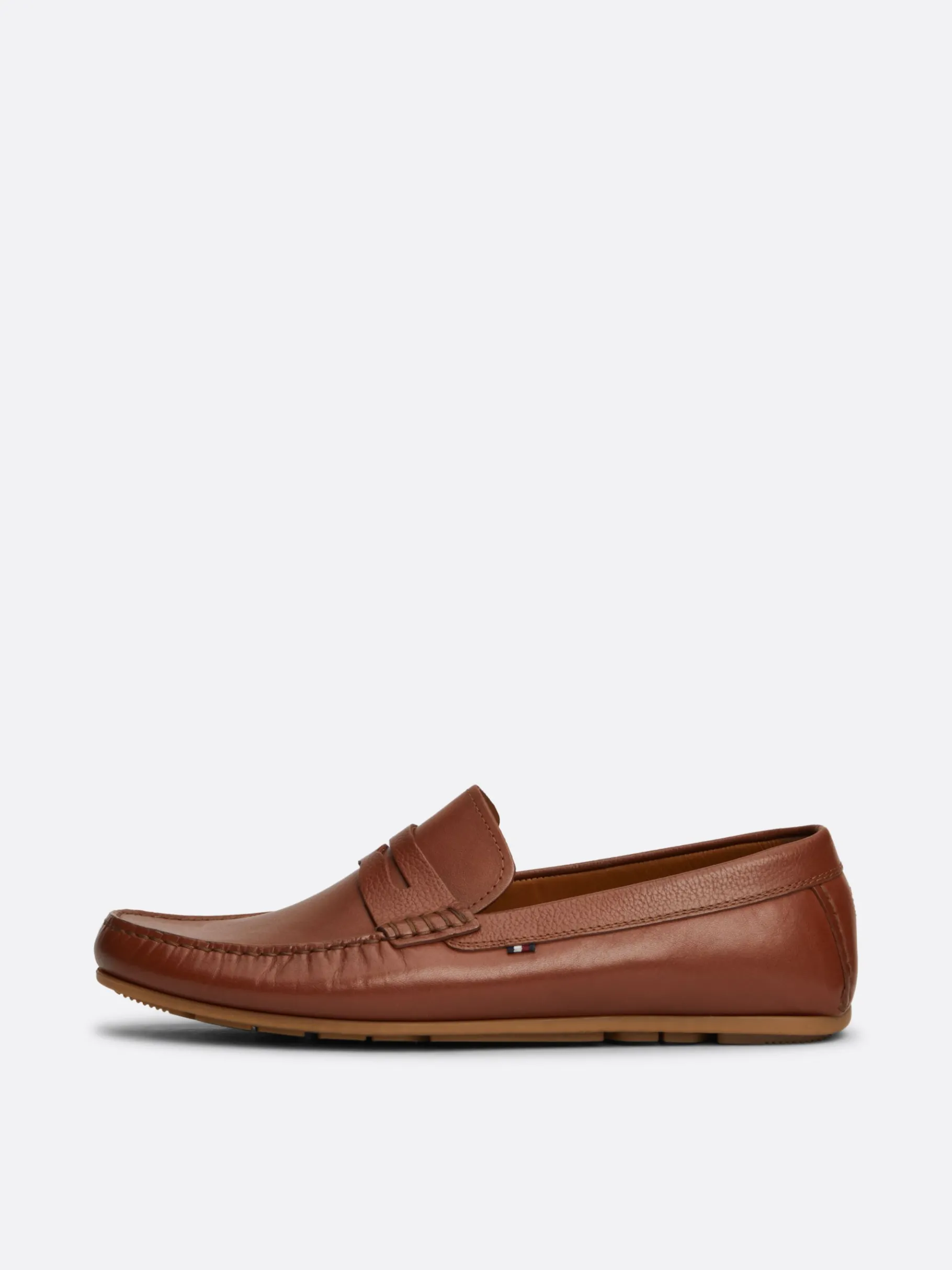 Tommy Hilfiger Driving-Lederschuh mit gummierter Flag WINTER COGNAC Online