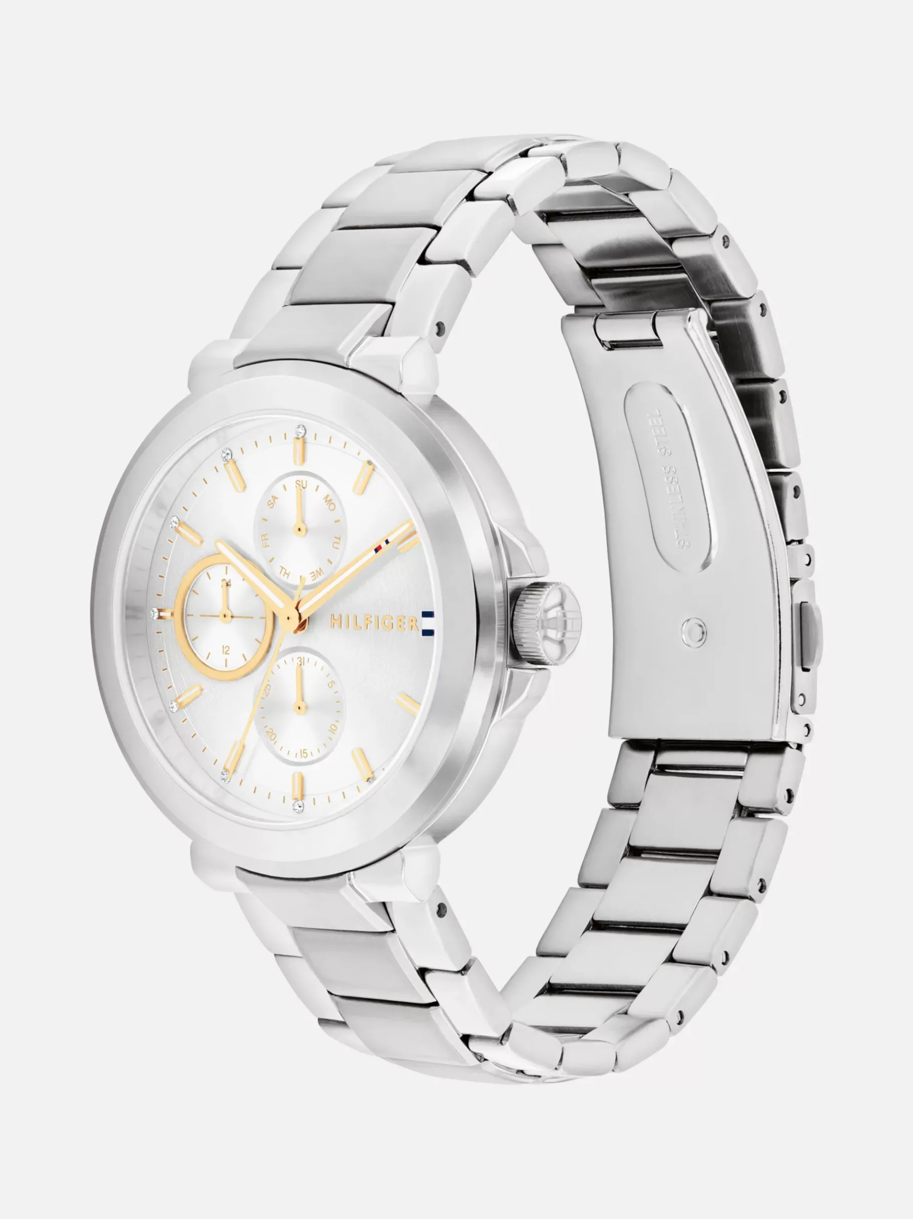 Tommy Hilfiger Edelstahluhr mit blauem Zifferblatt SILVER Store