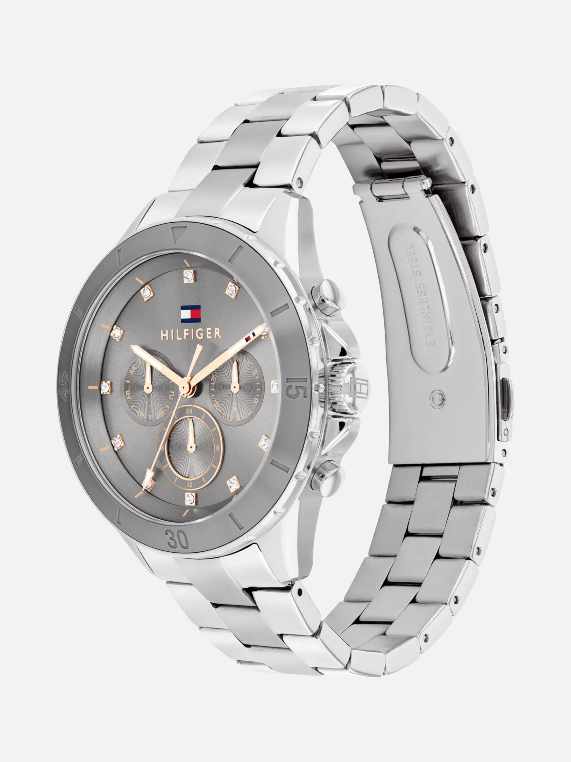 Tommy Hilfiger Edelstahluhr mit Gliederarmband SILVER Cheap