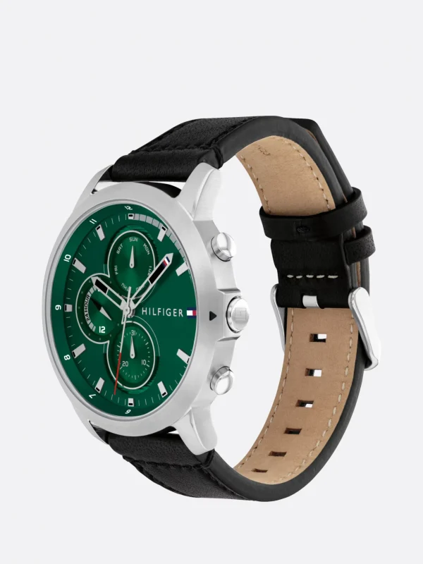 Tommy Hilfiger Edelstahluhr mit grünem Zifferblatt SILVER Cheap