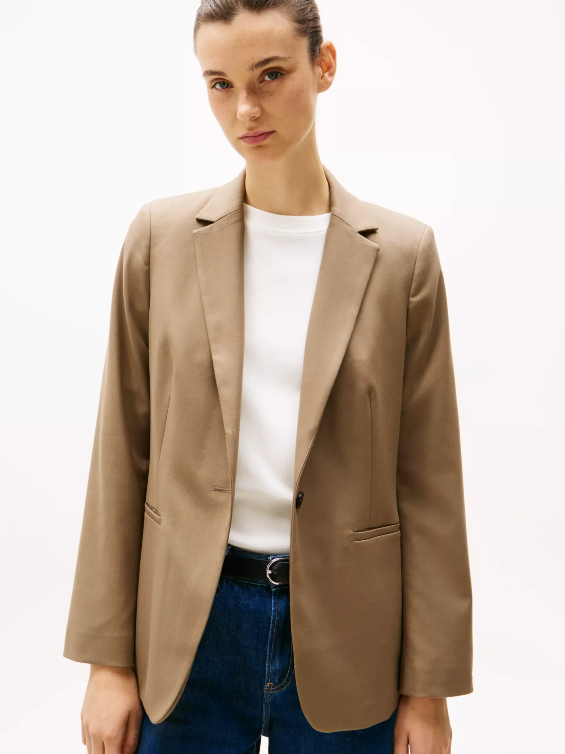 Tommy Hilfiger Einreihiger Blazer TUNDRA BROWN Best Sale