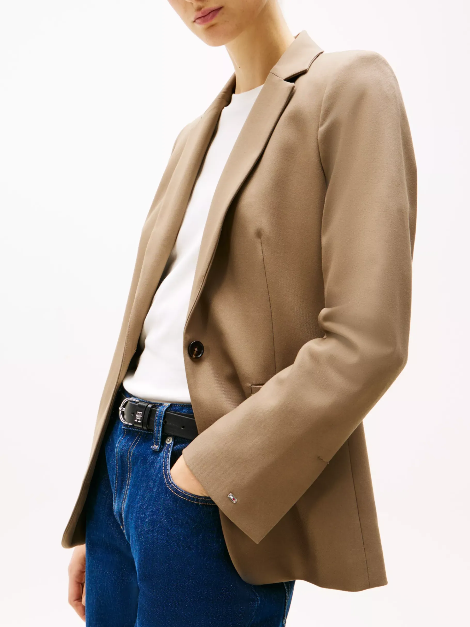 Tommy Hilfiger Einreihiger Blazer TUNDRA BROWN Best Sale