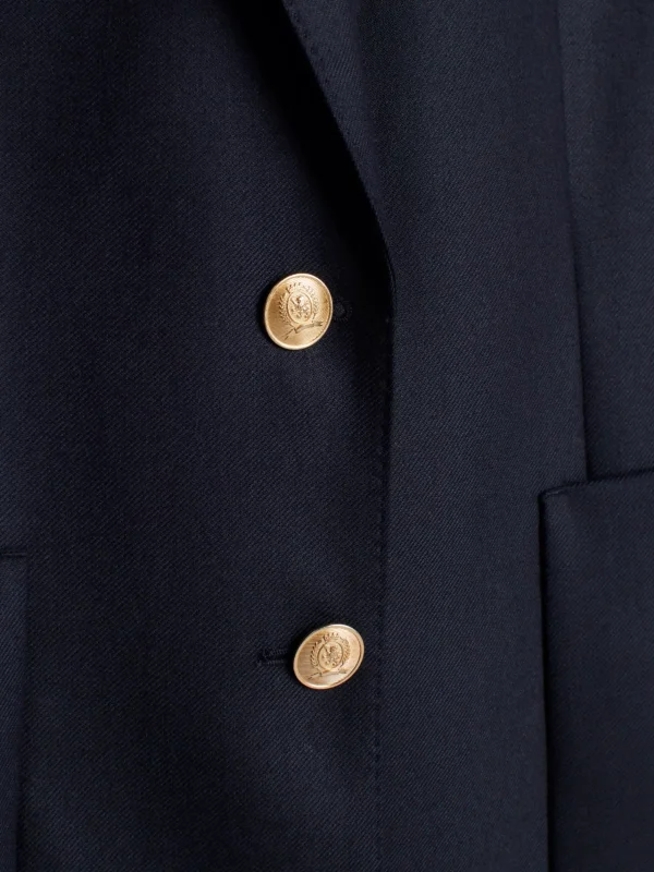 Tommy Hilfiger Einreihiger Relaxed Fit Blazer mit Wappen DESERT SKY Outlet