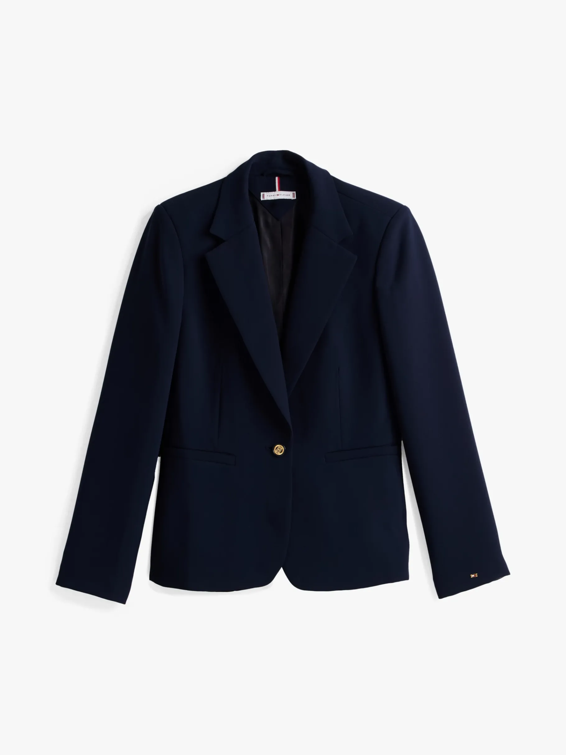 Tommy Hilfiger Einreihiger Slim Fit Blazer aus Krepp DARK NIGHT NAVY Sale