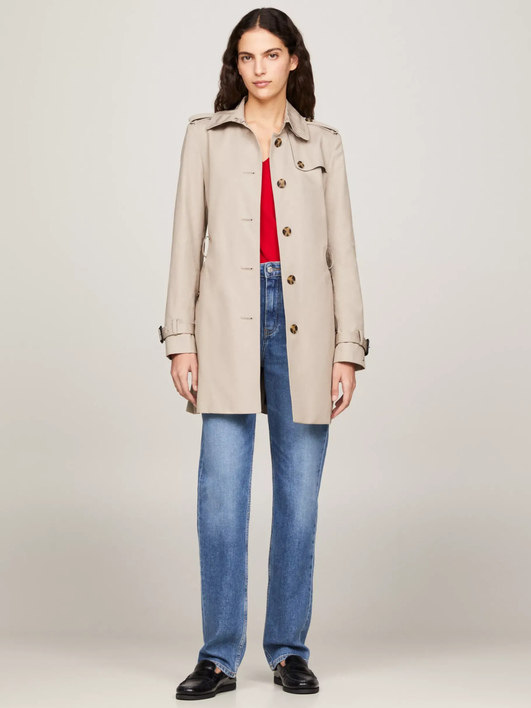 Tommy Hilfiger Einreihiger Trenchcoat MEDIUM TAUPE Clearance