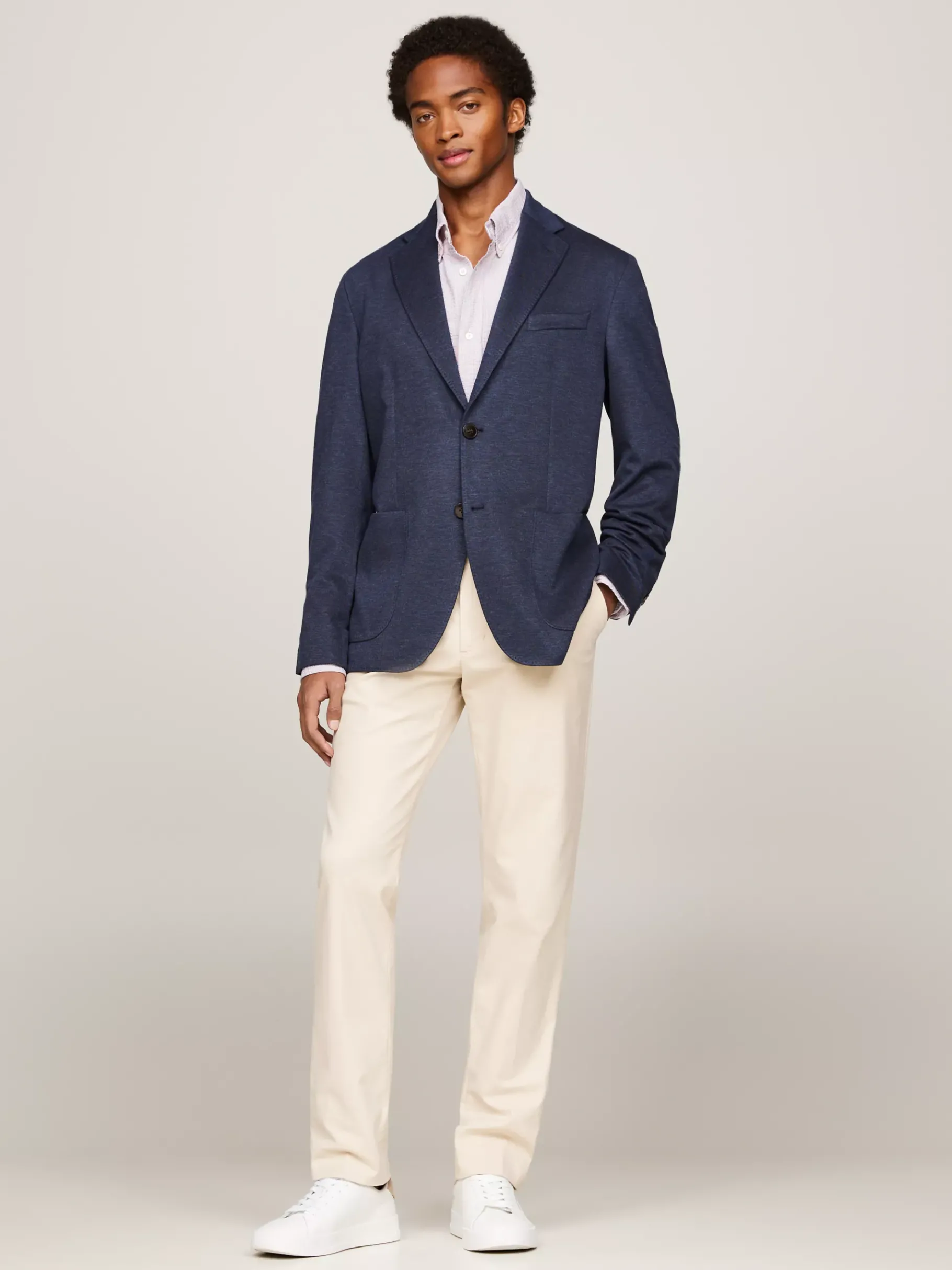 Tommy Hilfiger Einreihiges Jersey-Sakko DESERT SKY New