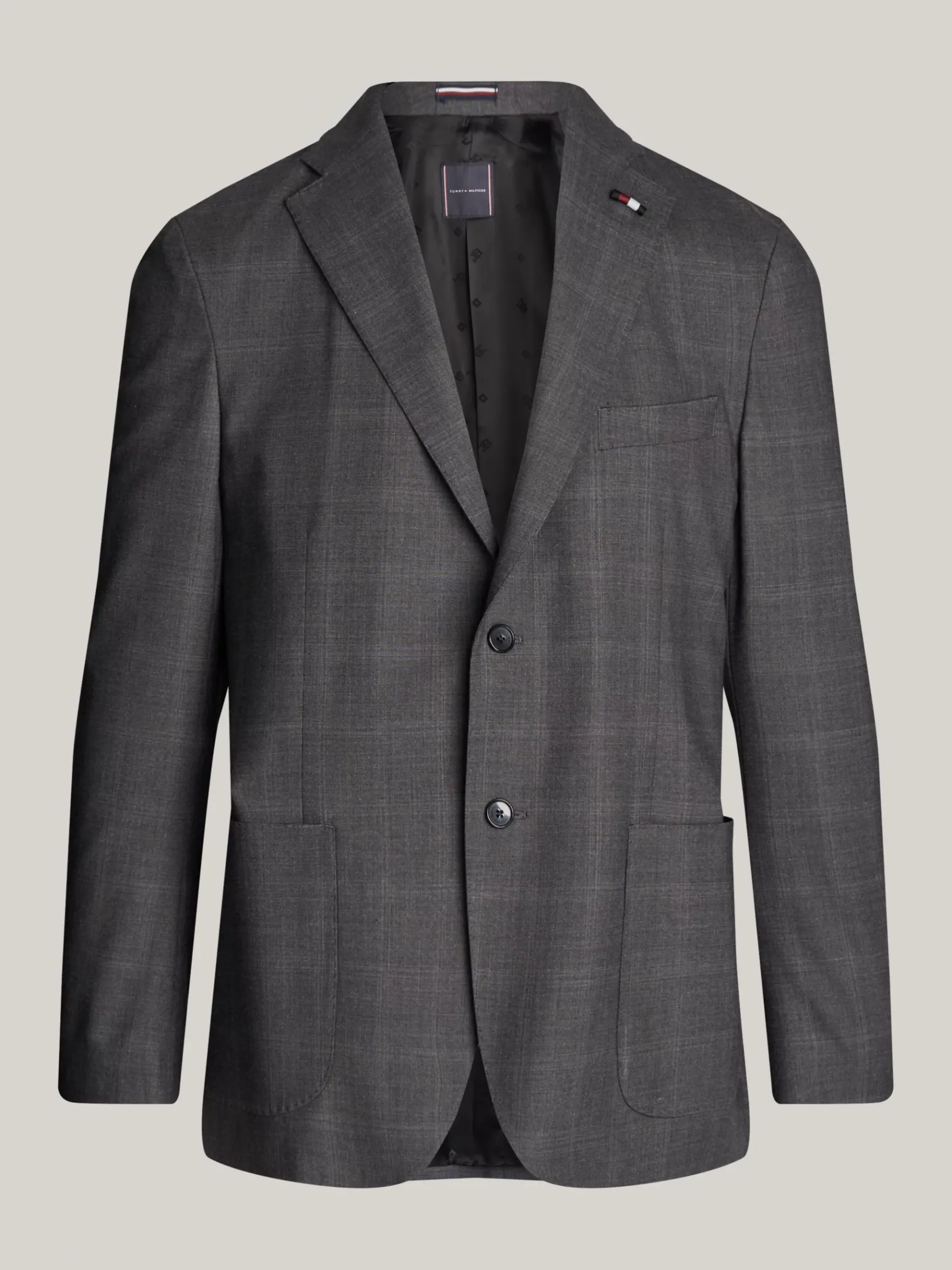 Tommy Hilfiger Einreihiges kariertes Sakko GREY Shop