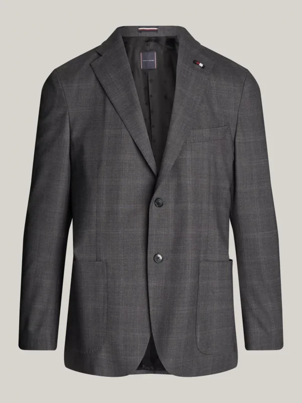 Tommy Hilfiger Einreihiges kariertes Sakko GREY Shop