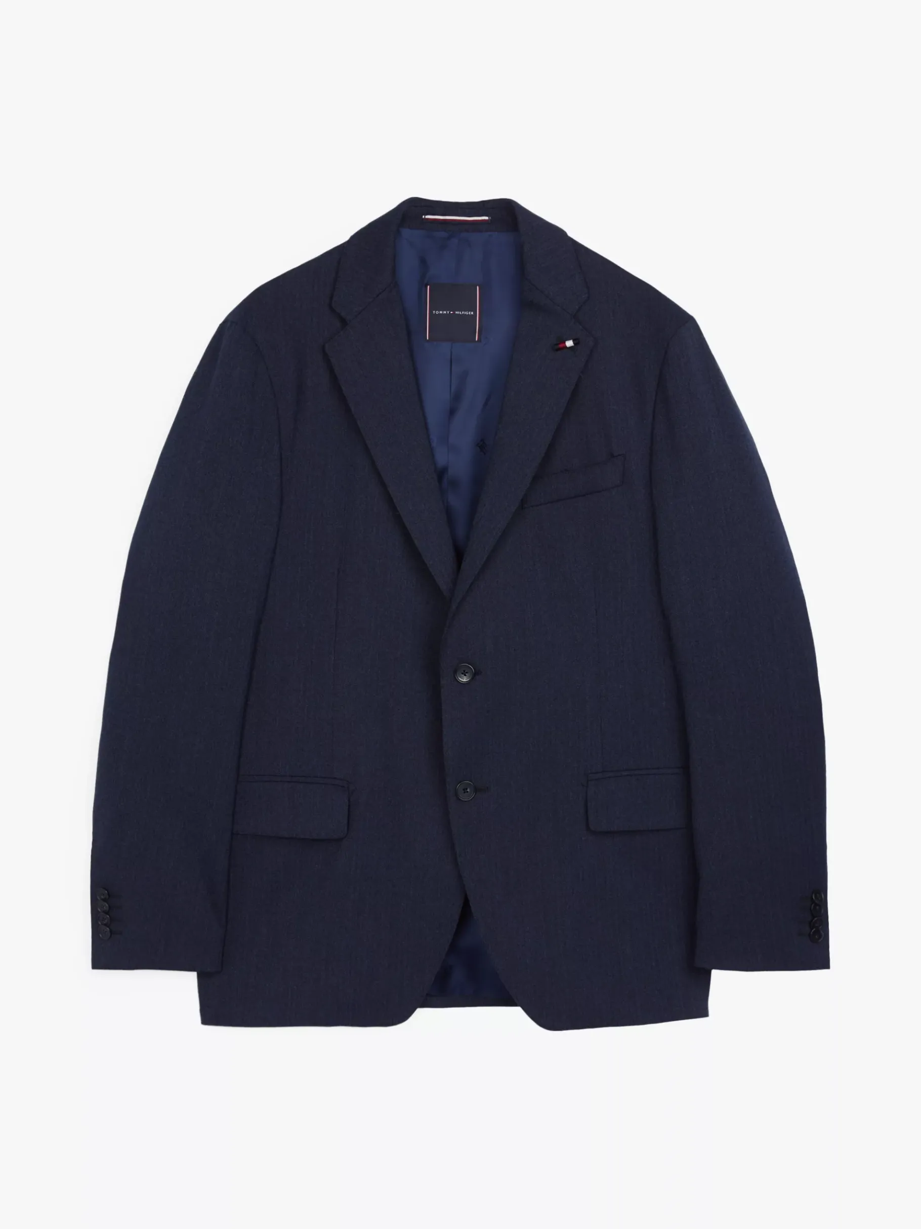 Tommy Hilfiger Einreihiges Mouliné-Sakko aus Wollmix BLUE Cheap