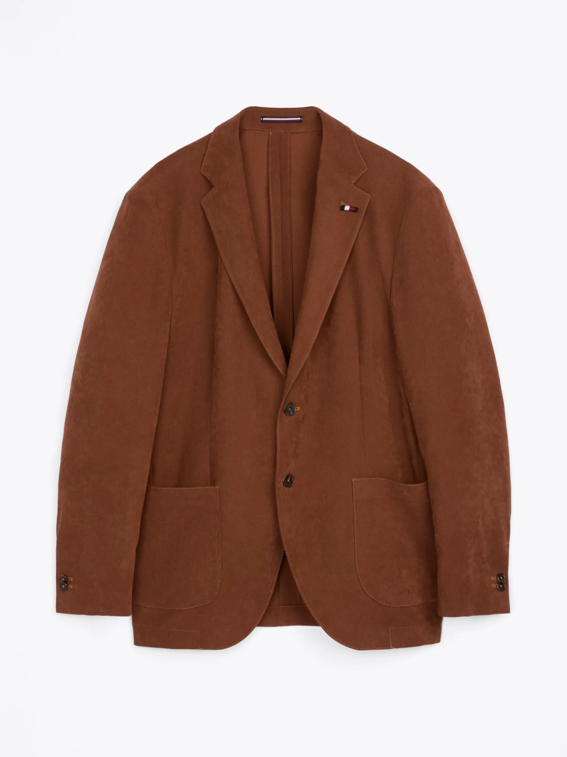 Tommy Hilfiger Einreihiges Sakko mit aufgesetzten Taschen BROWN Hot