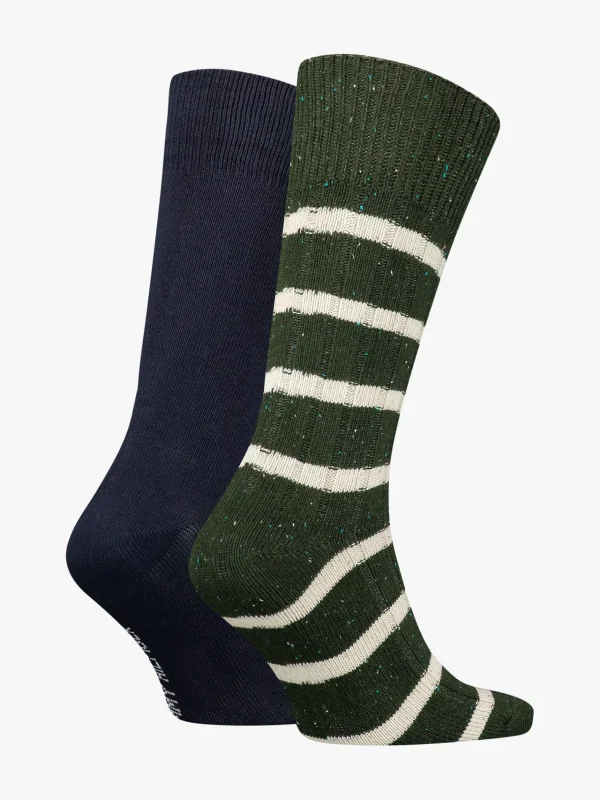 Tommy Hilfiger 2er-Pack Classics Socken mit Streifen GREEN / WHITE Online
