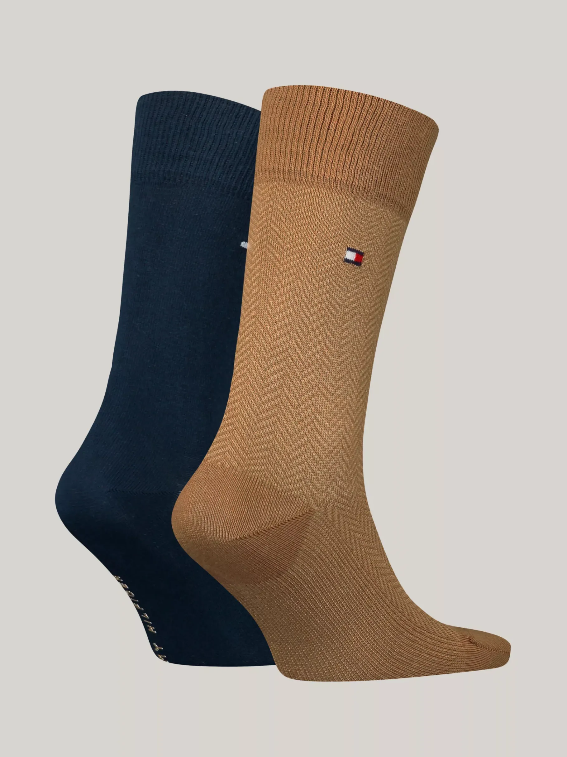 Tommy Hilfiger 2er-Pack Classics Socken mit Fischgrätmuster KHAKI New