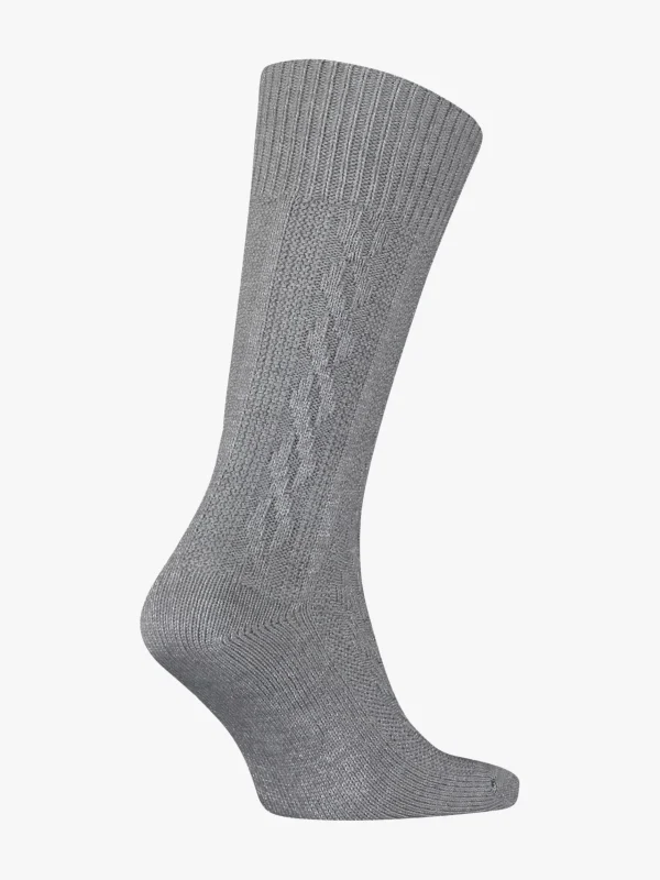 Tommy Hilfiger 1er-Pack Classics Zopfstrick-Socken DARK GREY MELANGE Clearance