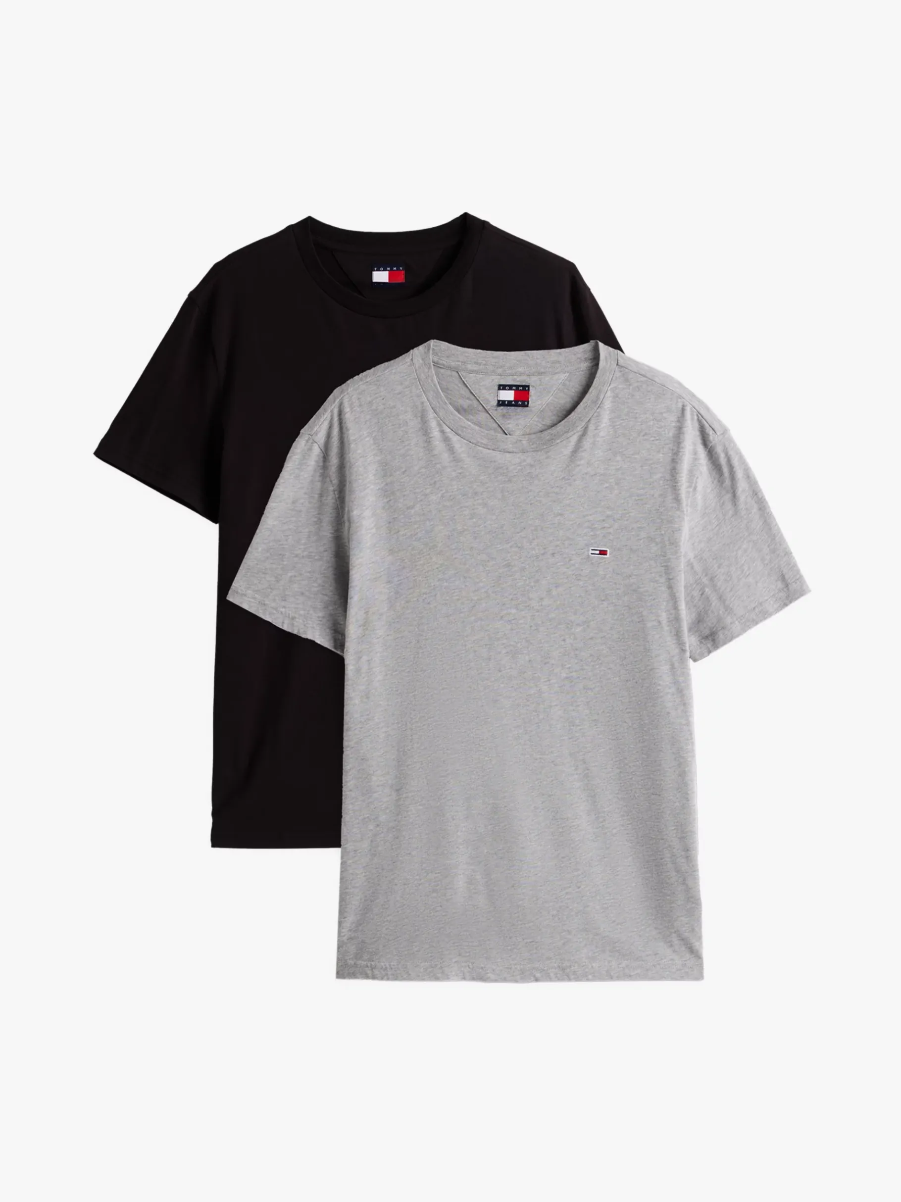 Tommy Hilfiger 2er-Pack Extra Slim Jersey-T-Shirts GREY HTR / BLACK New
