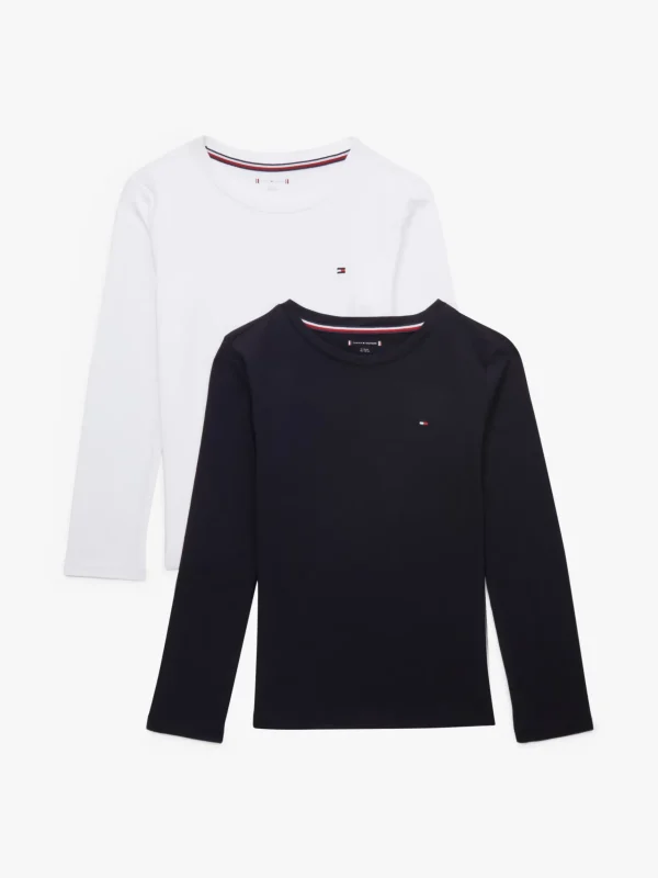 Tommy Hilfiger 2er-Pack Langarm-Lounge-T-Shirts DESERT SKY/WHITE Sale