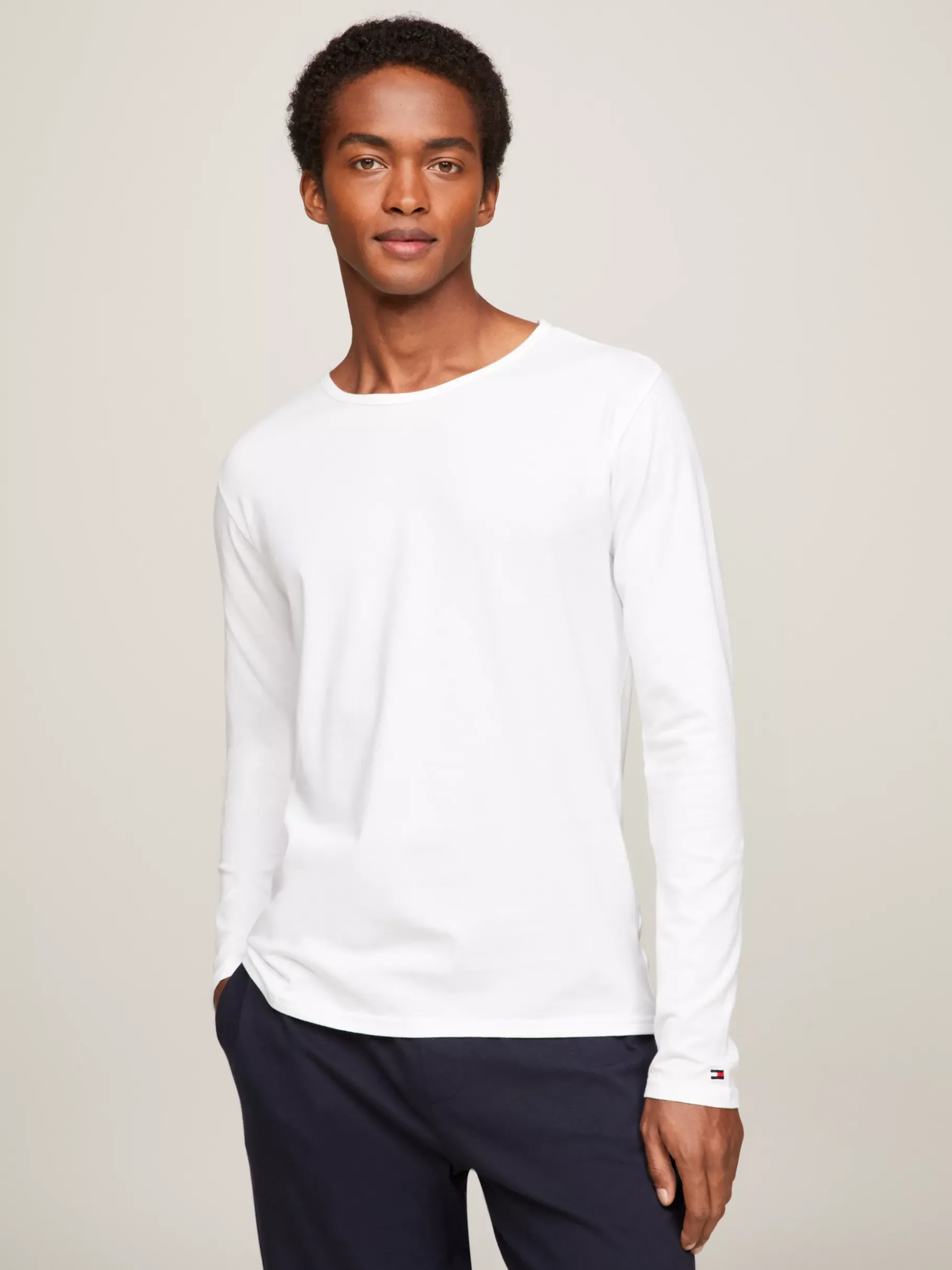 Tommy Hilfiger 3er-Pack Premium Essential Langarmshirts BLACK/WHITE/GREY HEATHER Sale